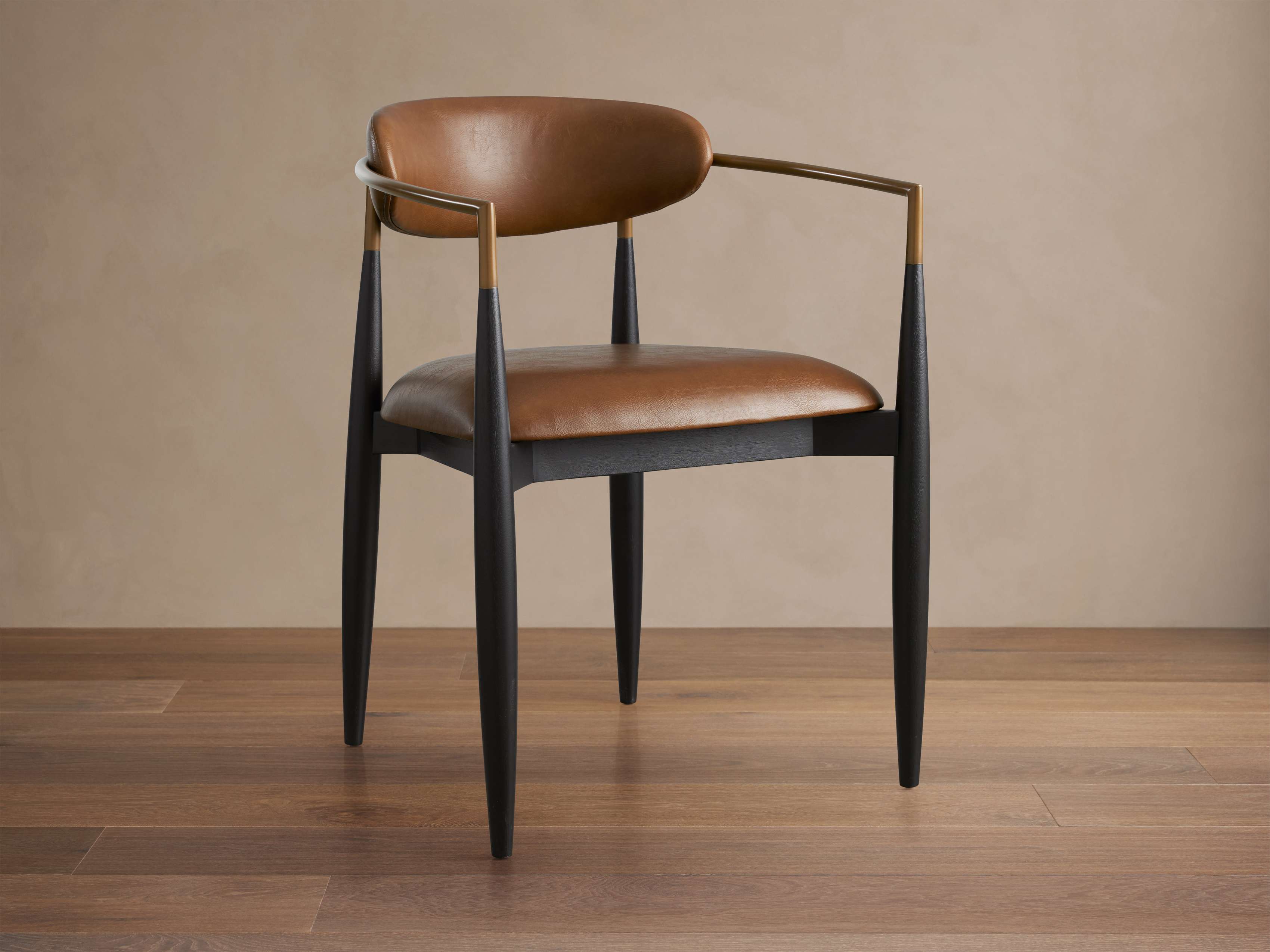 Jagger Faux Leather Dining Arm Chair