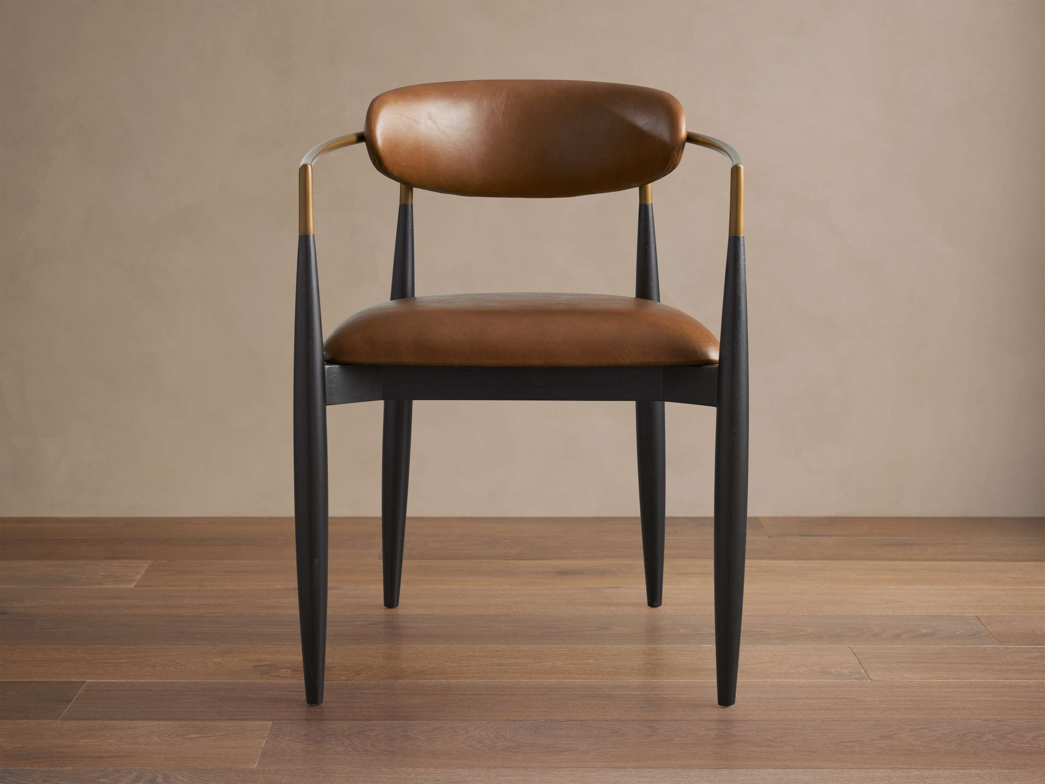 Jagger Faux Leather Dining Arm Chair