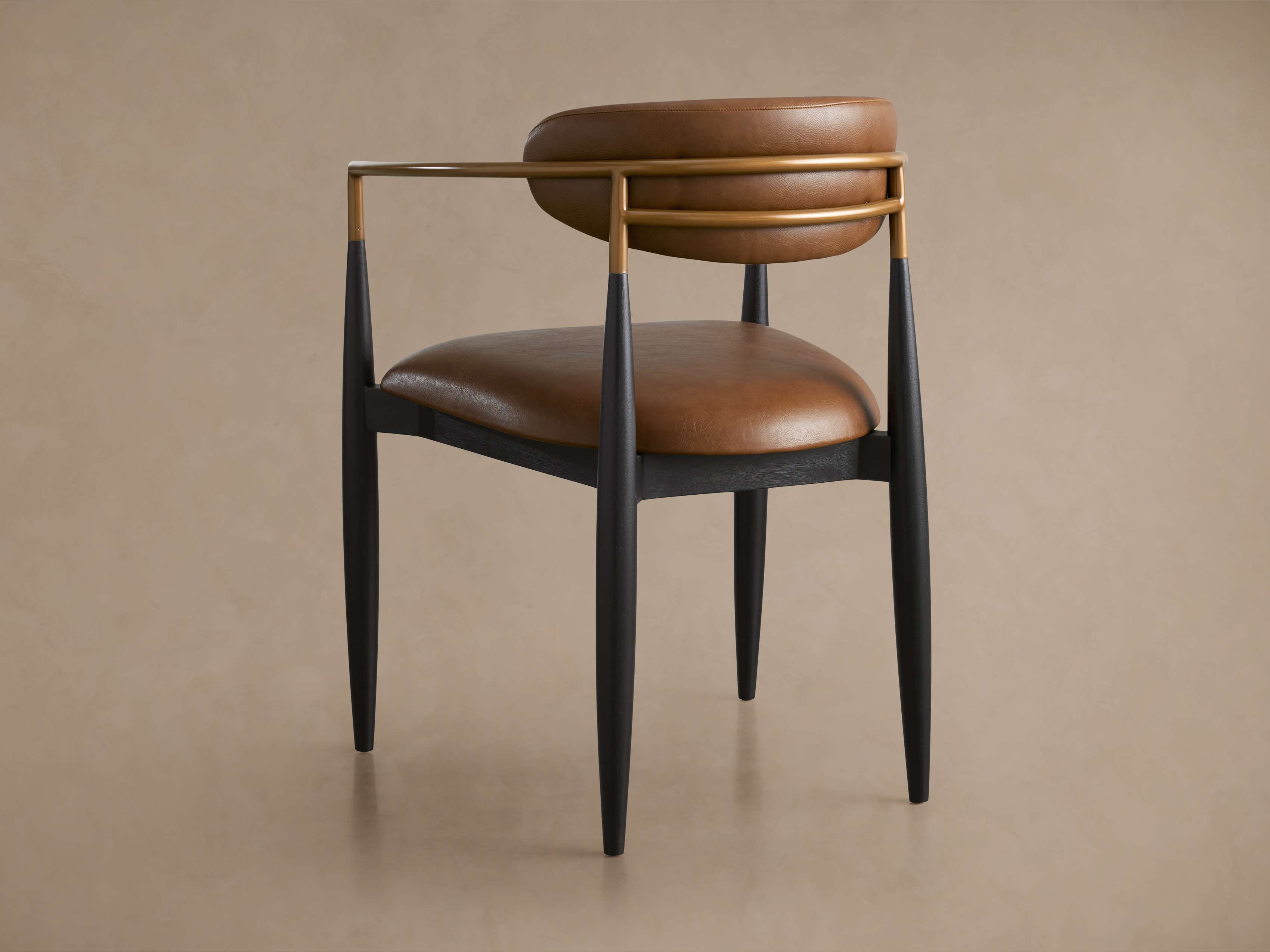 Jagger Faux Leather Dining Arm Chair