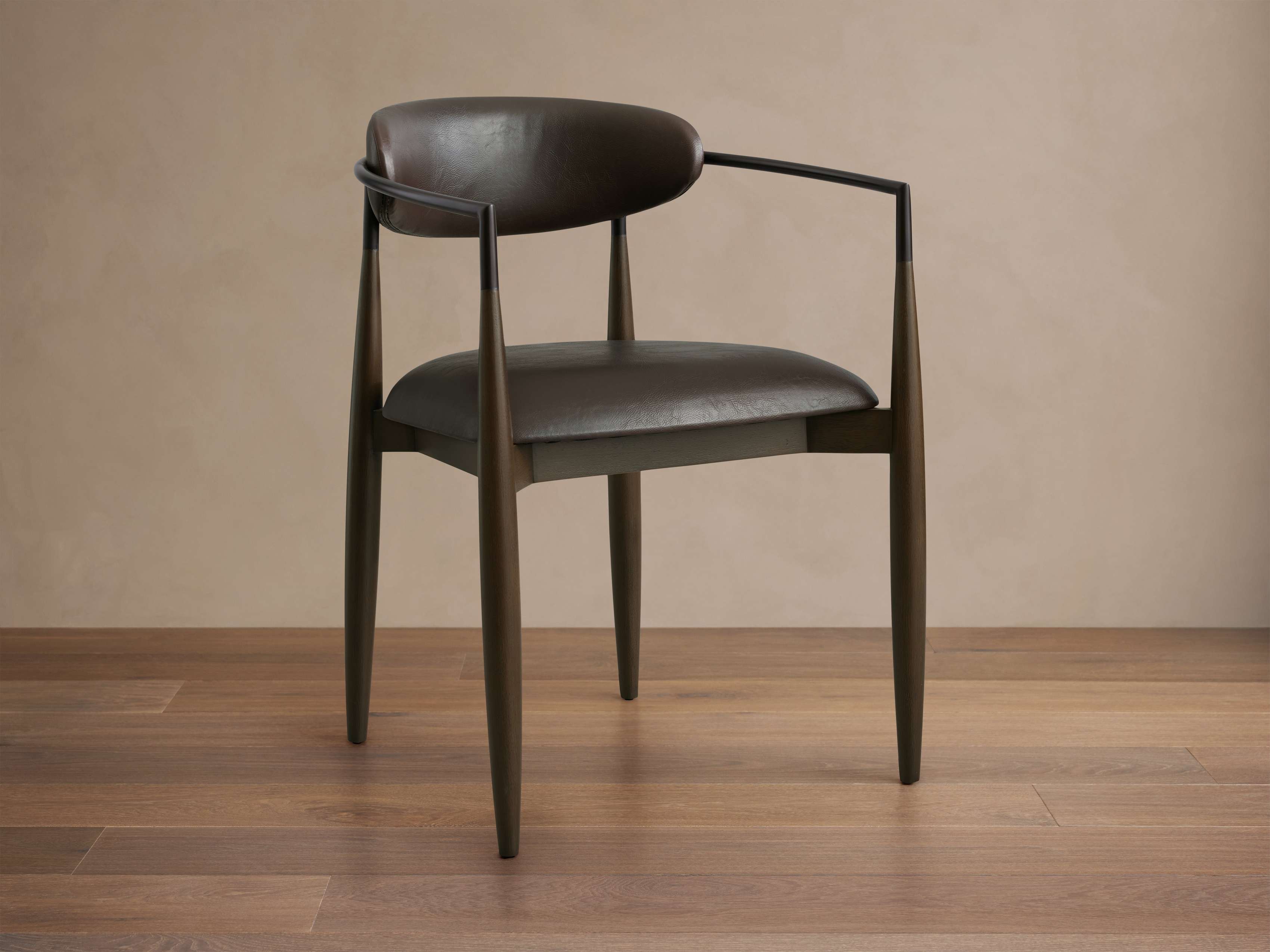 Jagger Faux Leather Dining Arm Chair