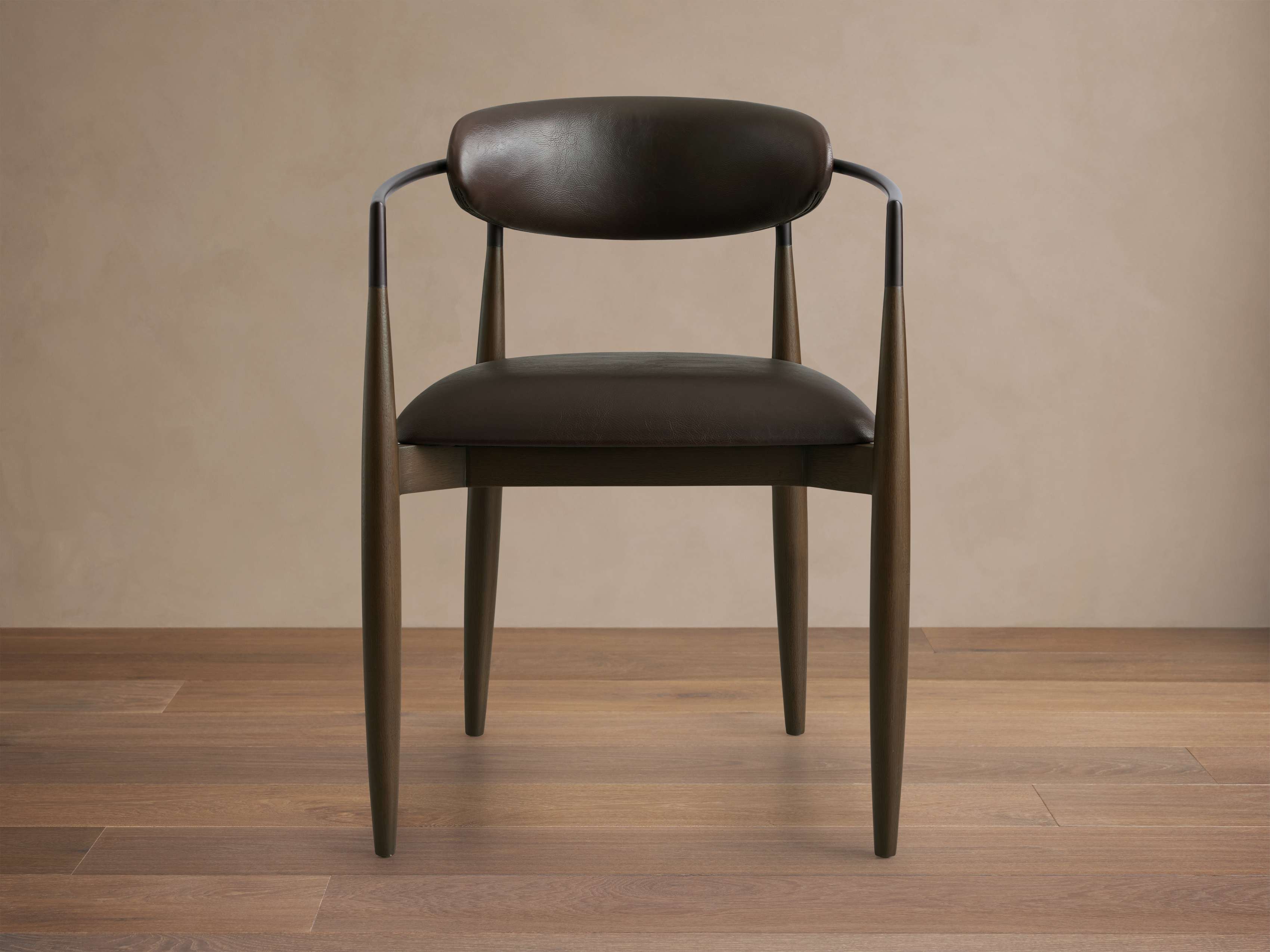 Jagger Faux Leather Dining Arm Chair