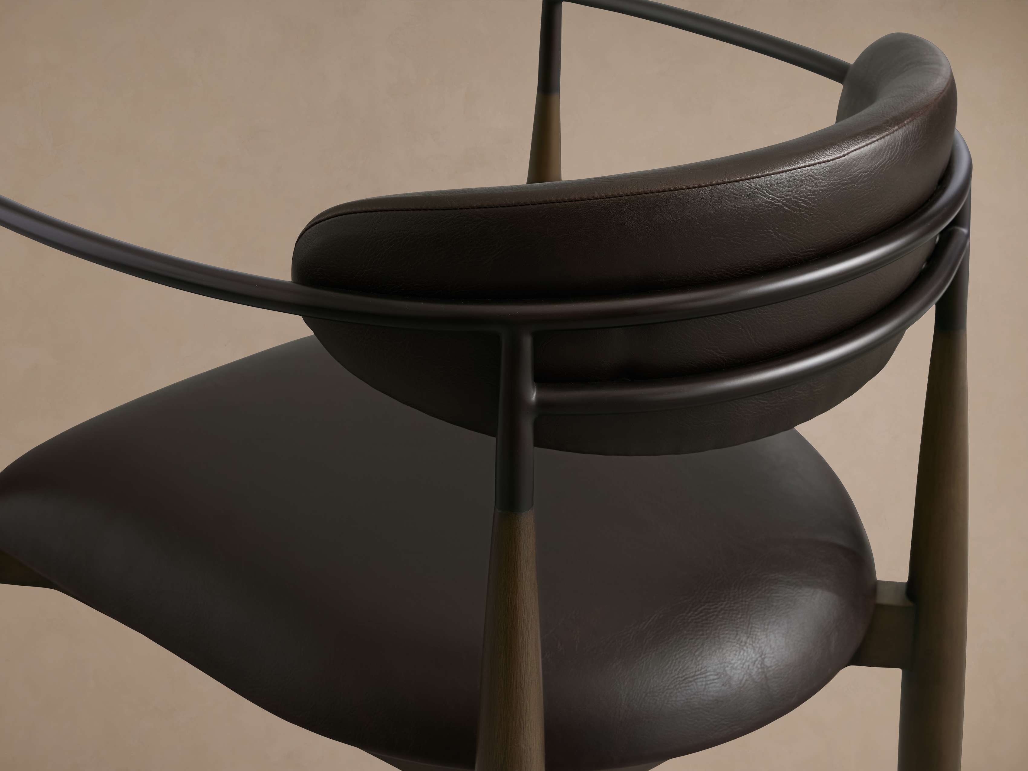 Jagger Faux Leather Dining Arm Chair