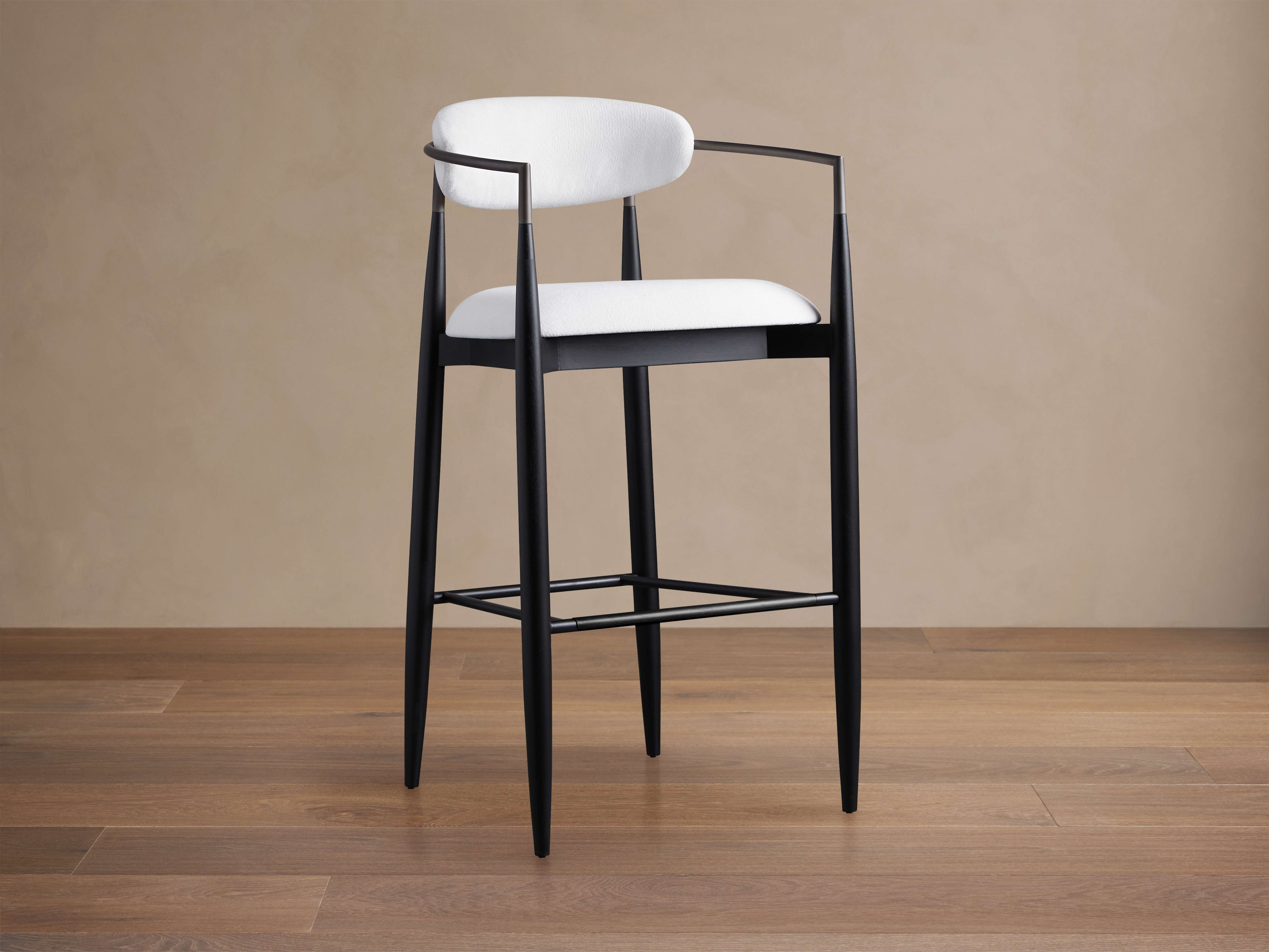 Jagger Stool in Black with Antique Pewter – Arhaus