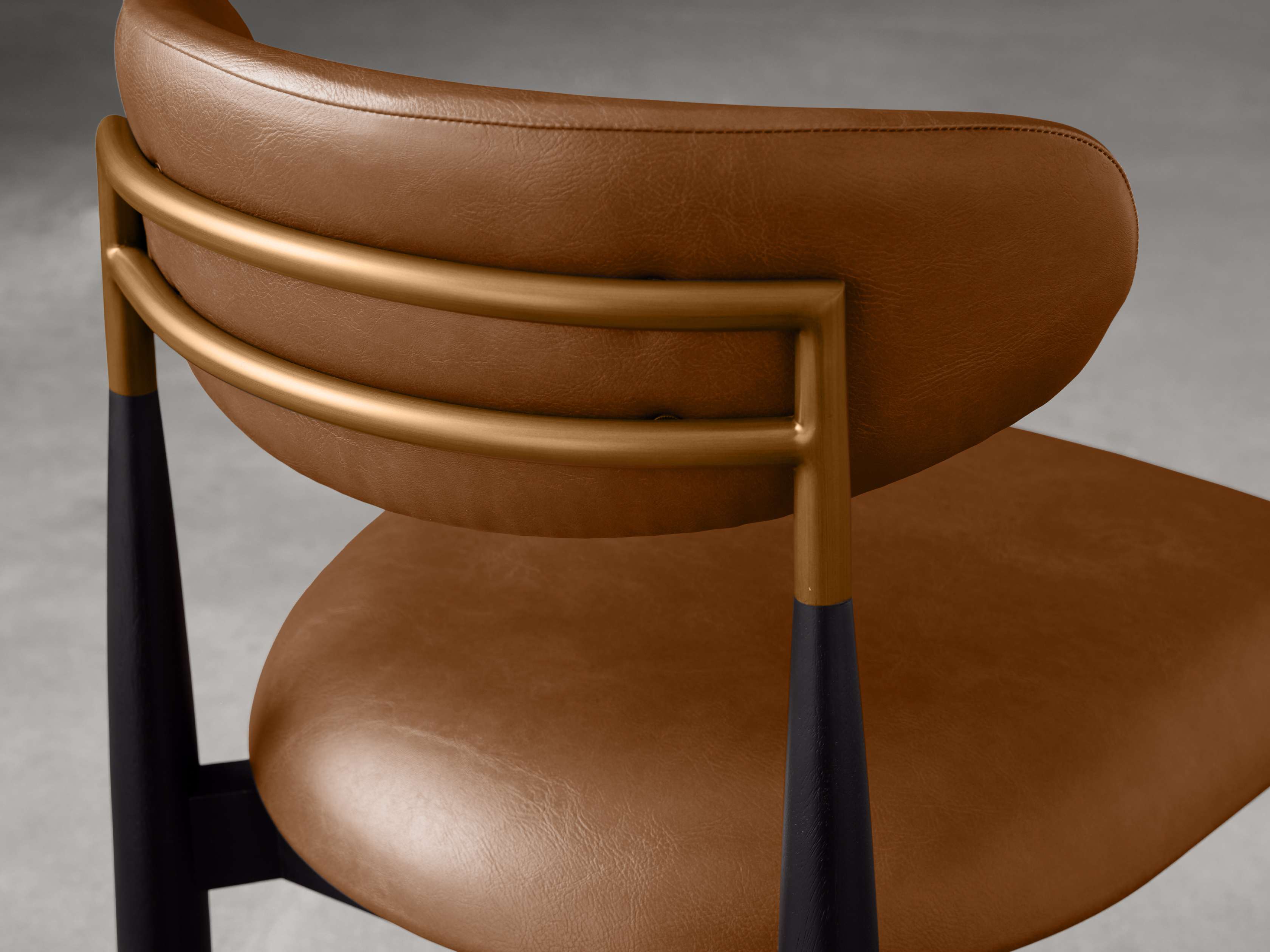 Jagger Faux Leather Dining Arm Chair - Thumbnail 3