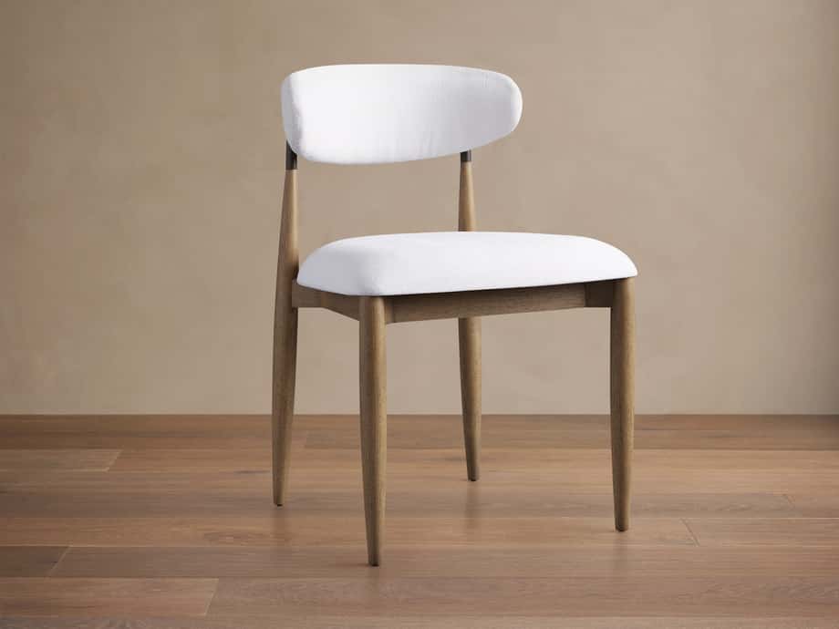 Jagger Dining Side Chair in Downy Snow and Natural