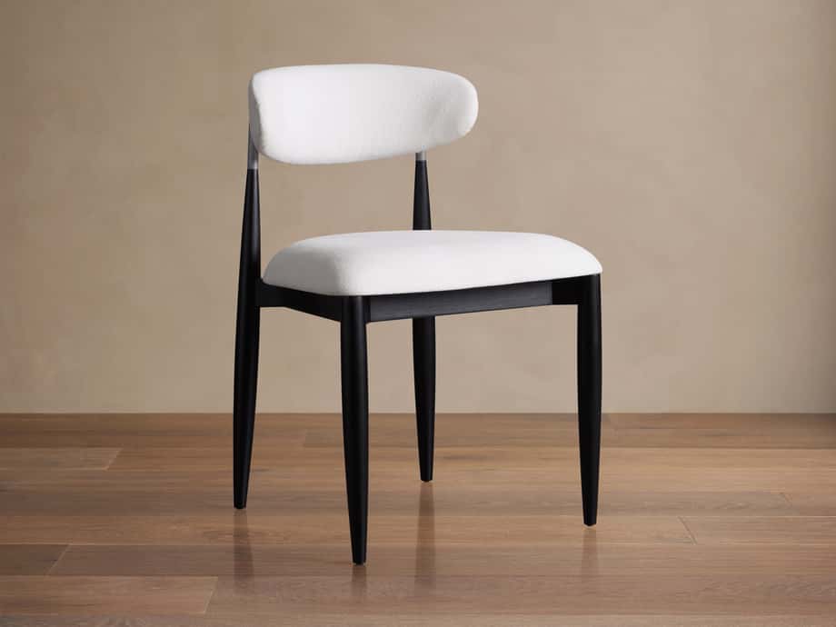 Jagger Dining Side Chair in Black with Antique Pewter