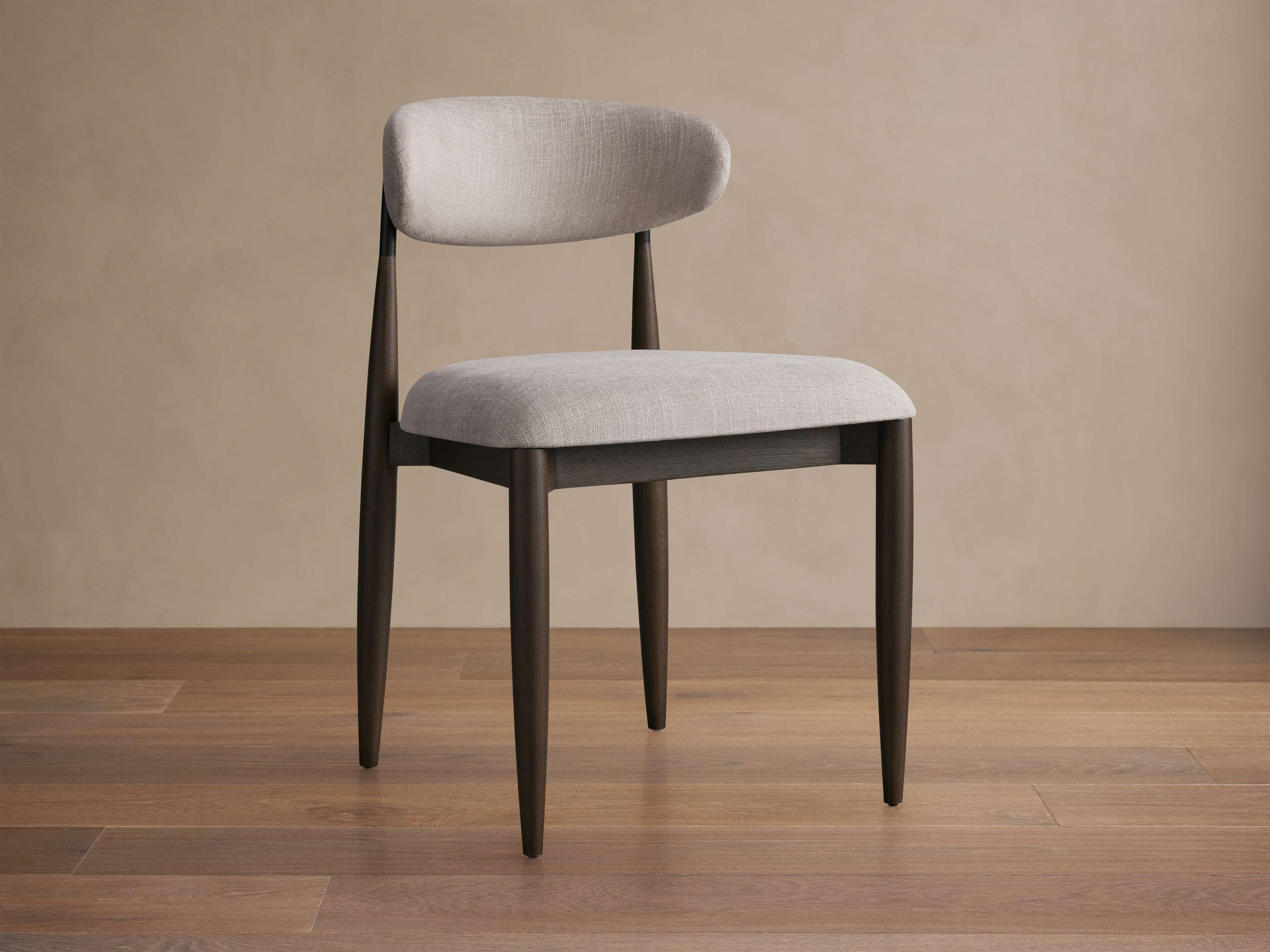 Jagger Dining Side Chair in Black with Antique Brass