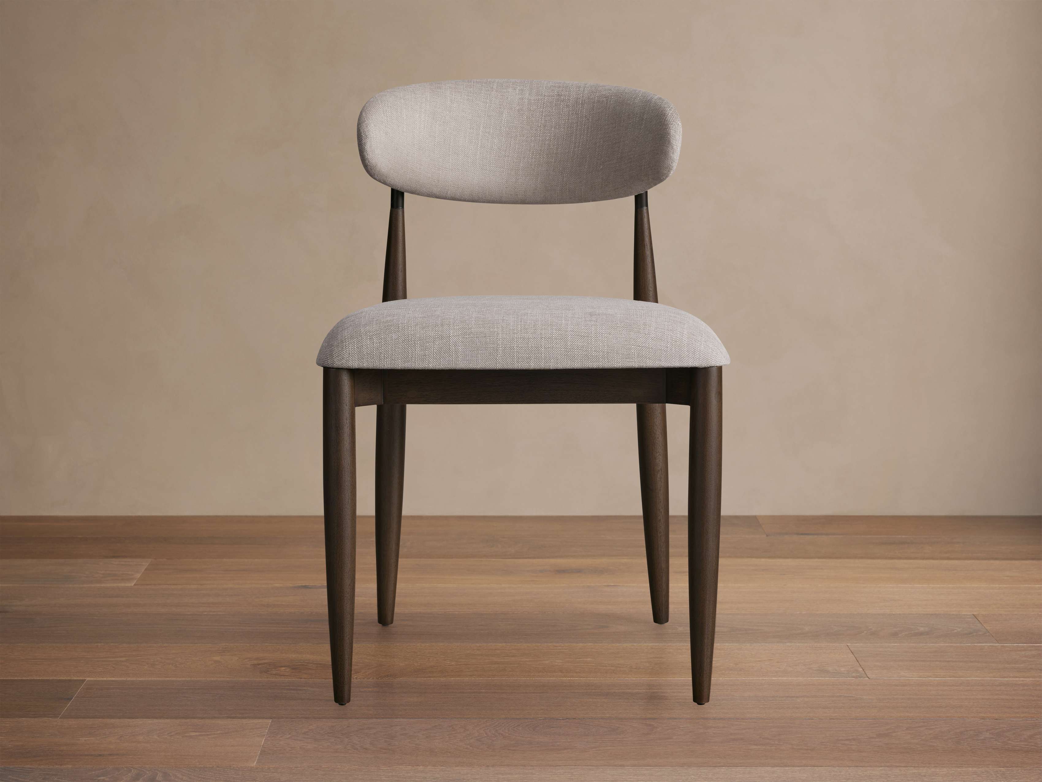 Jagger Dining Side Chair in Black with Antique Brass