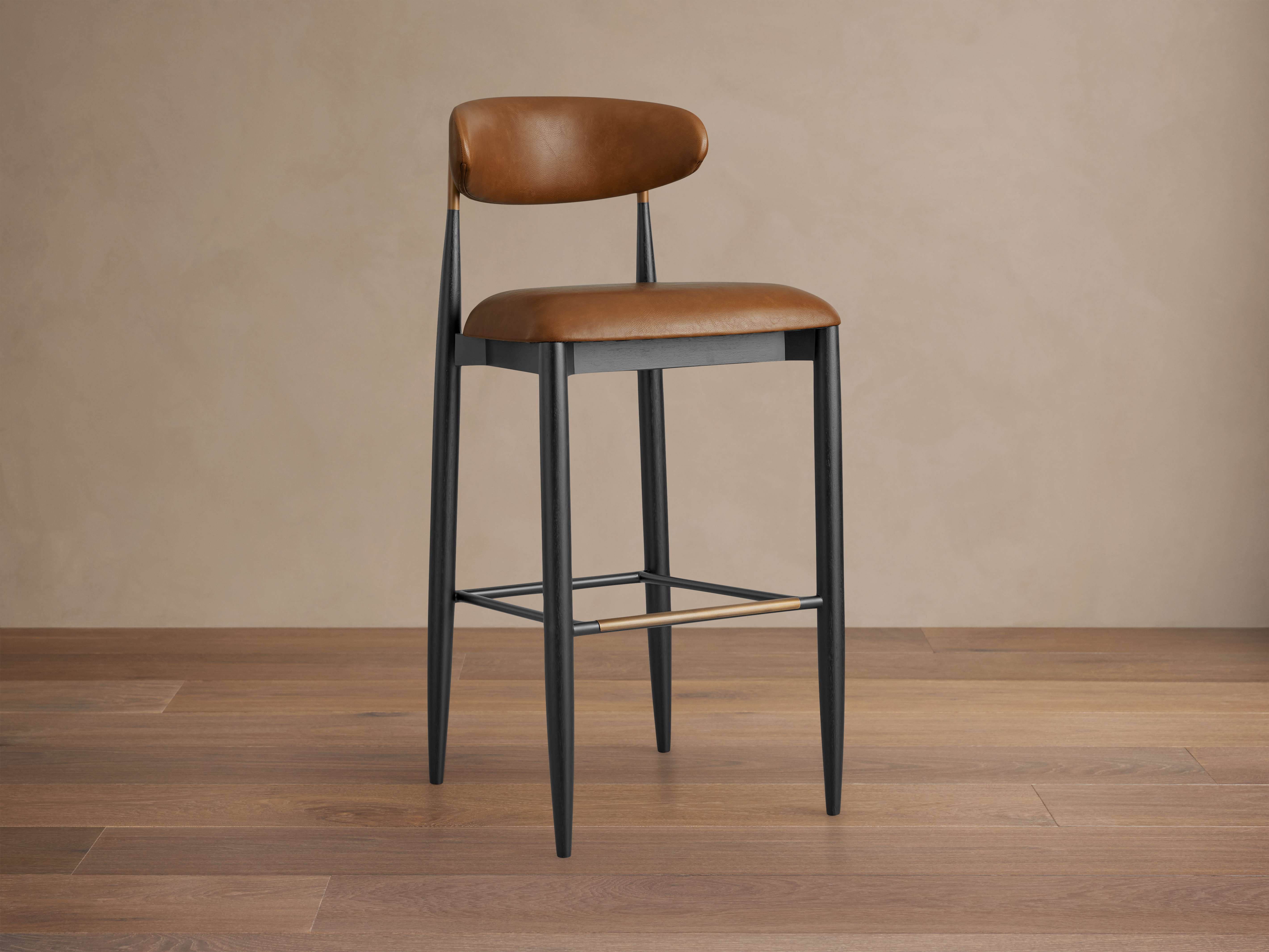Jagger Faux Leather Armless Stool