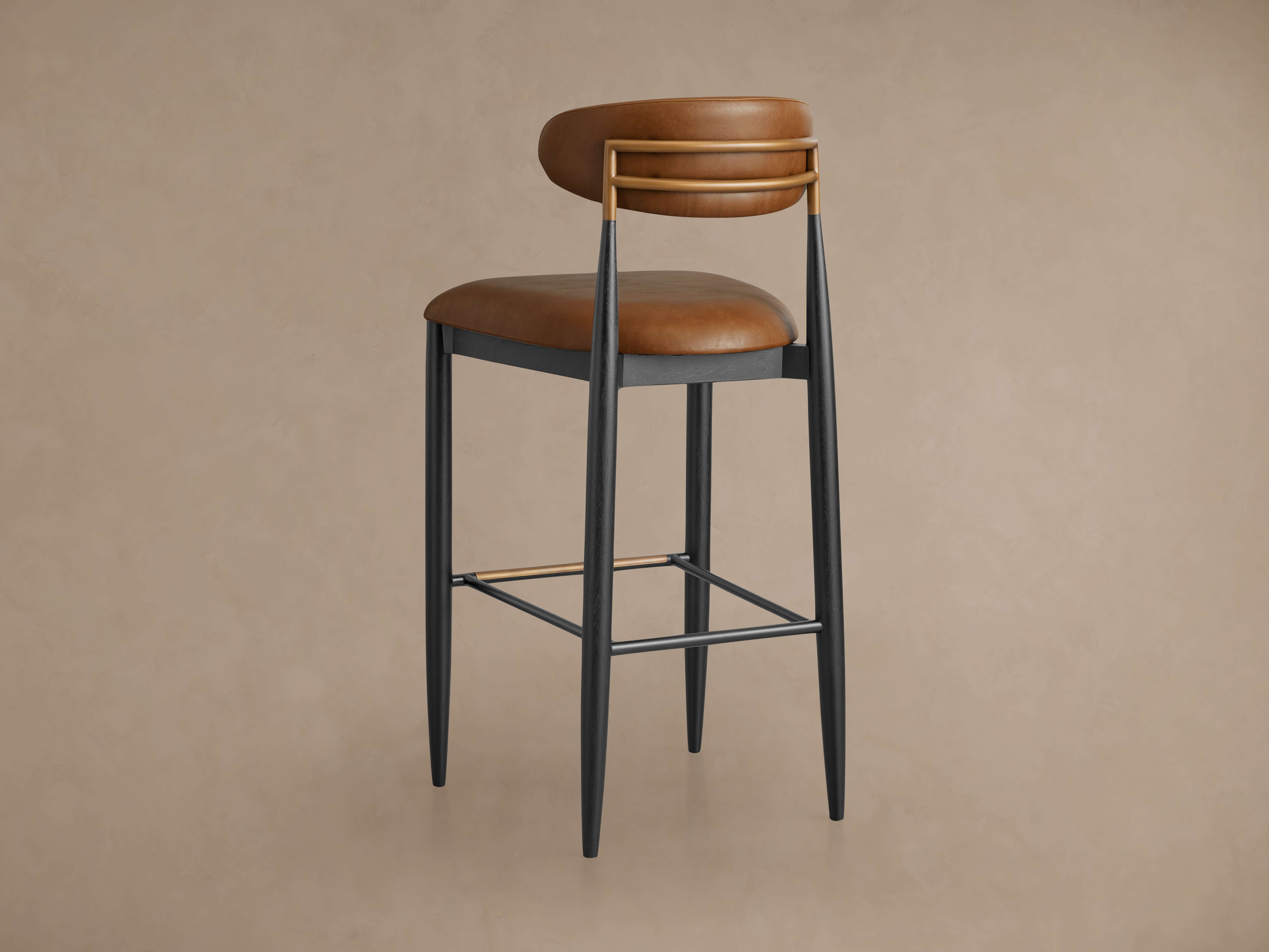 Jagger Faux Leather Armless Stool