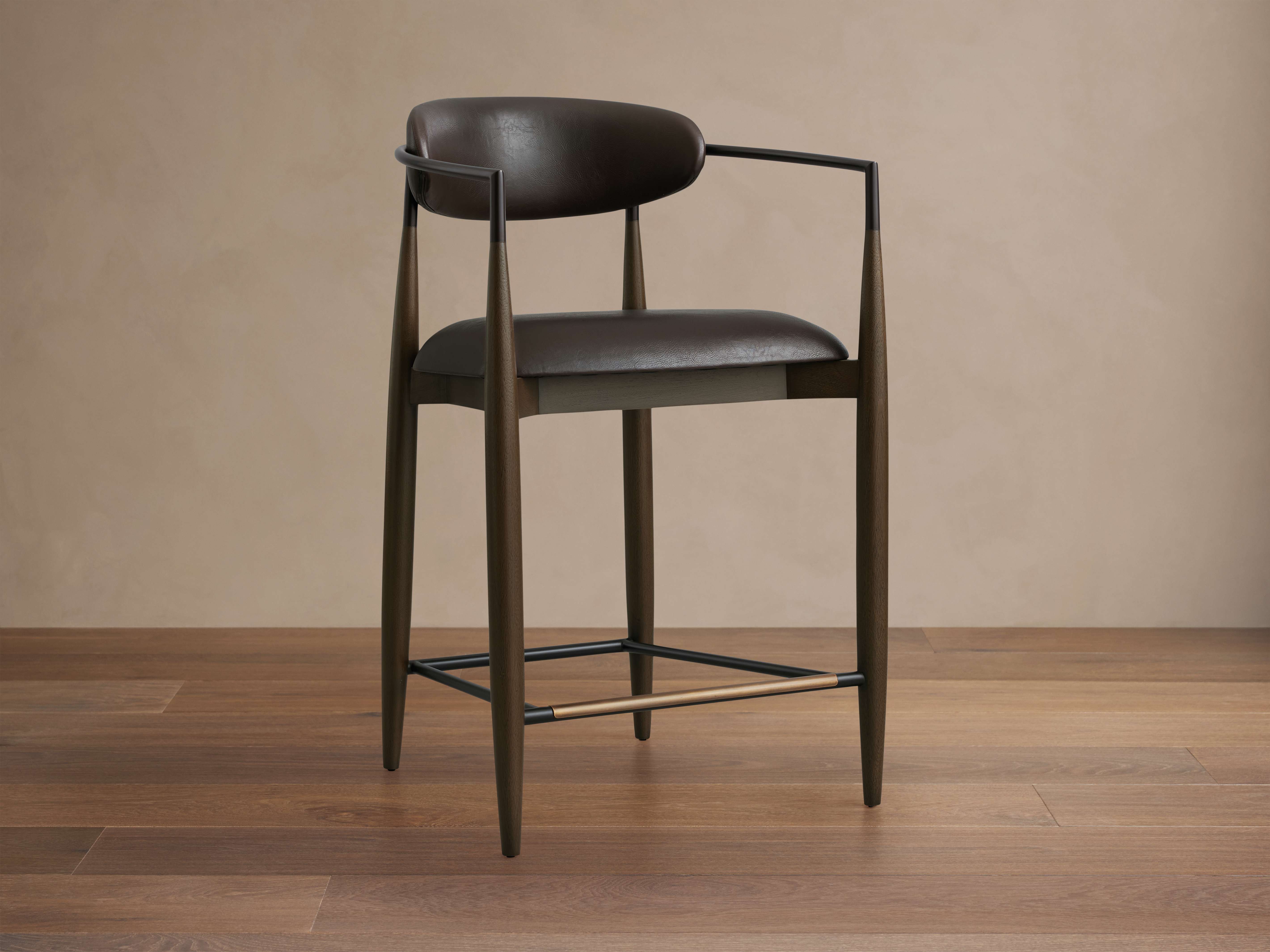Jagger Faux Leather Stool – Arhaus