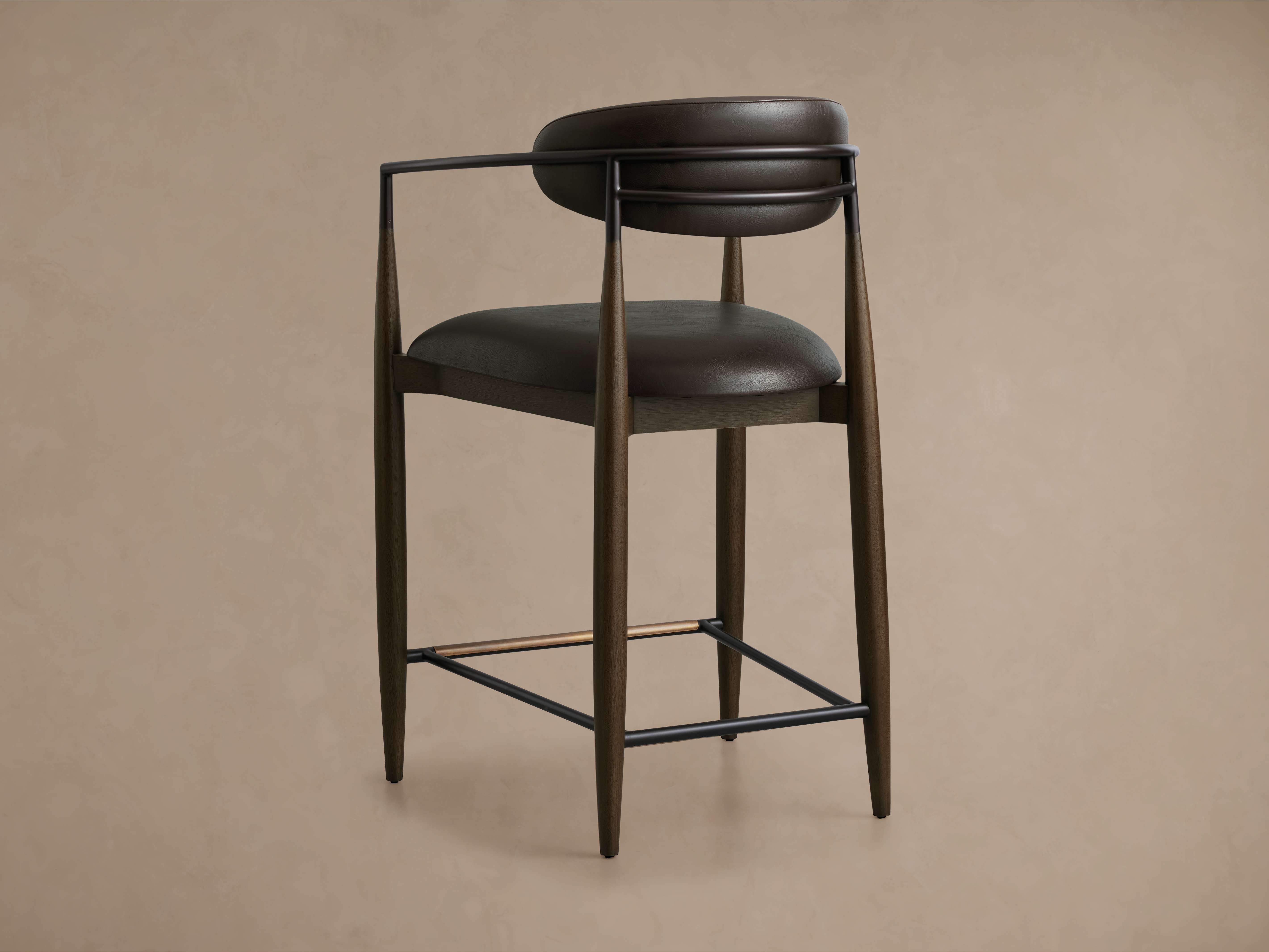 Jagger Faux Leather Stool – Arhaus