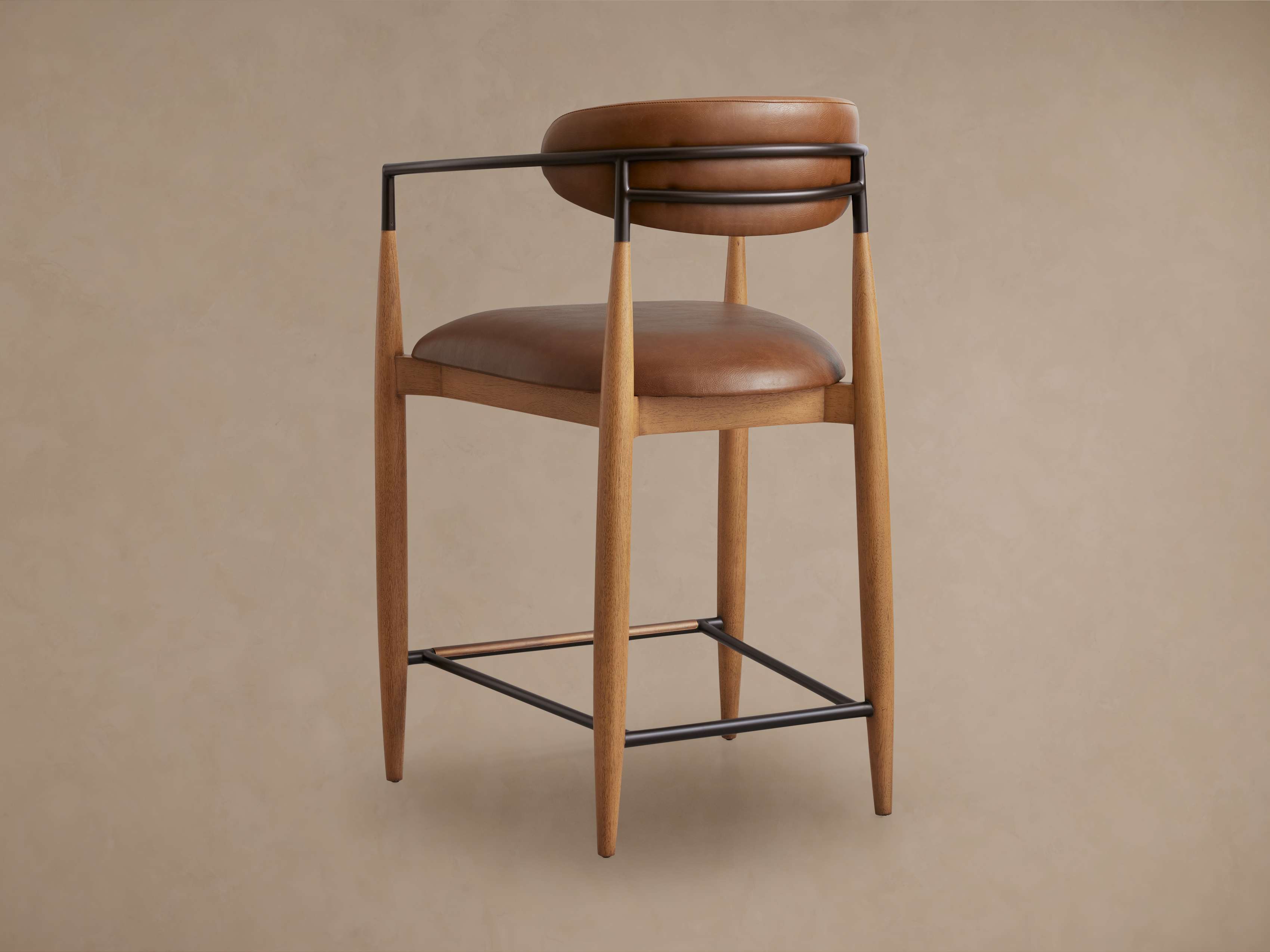 Jagger Faux Leather Stool