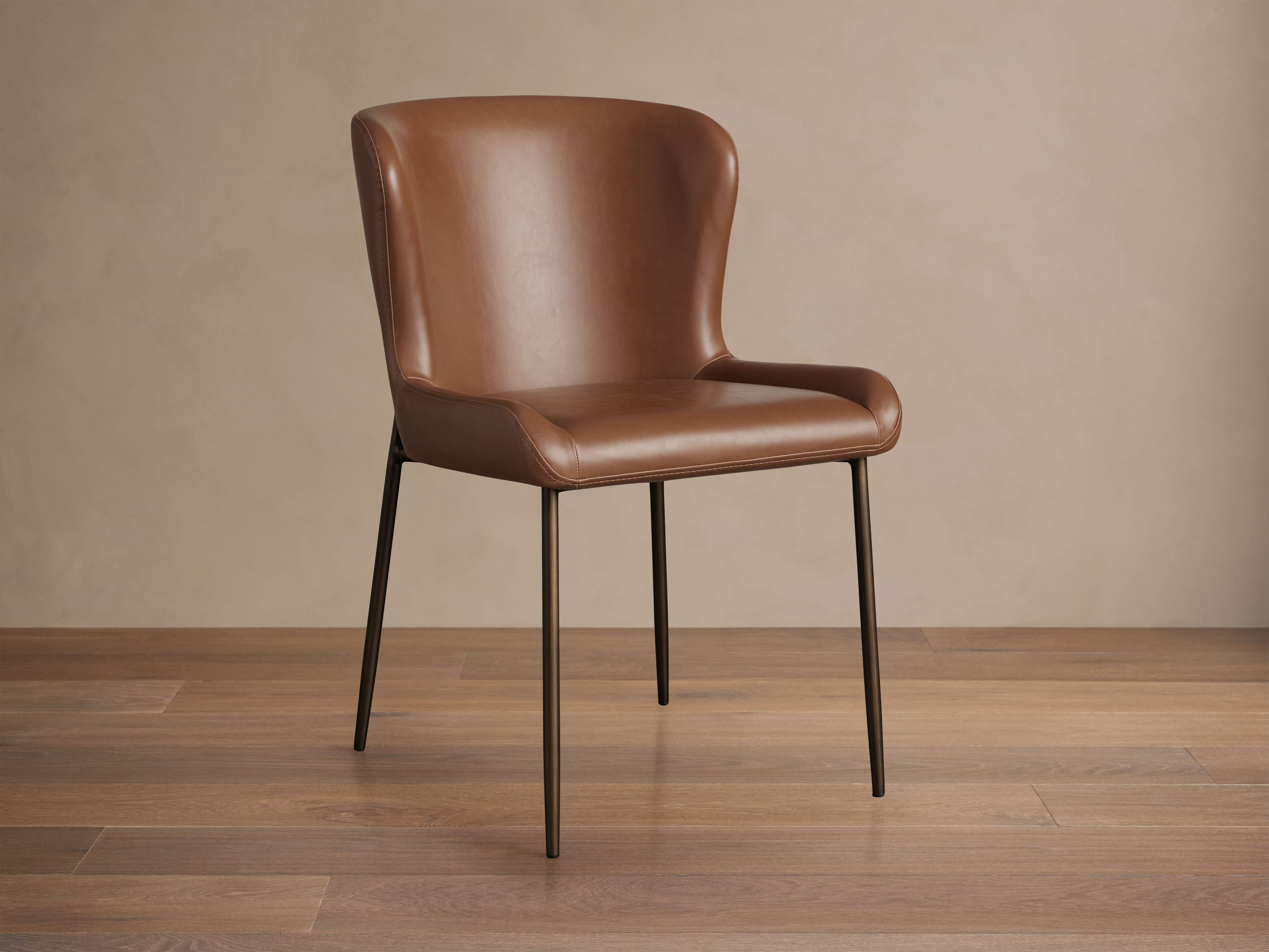 Kirsten Faux Leather Dining Chair - Thumbnail 2
