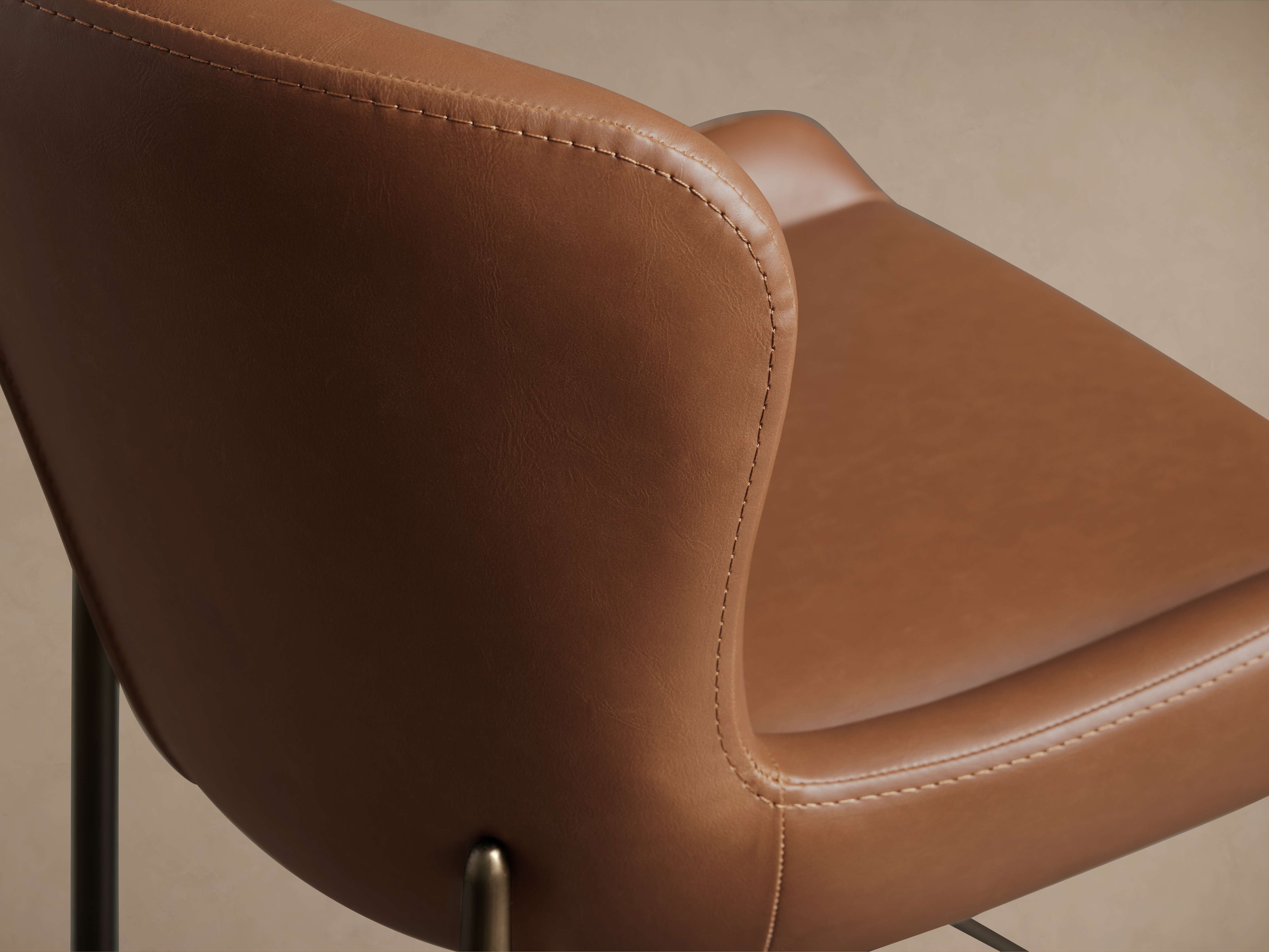 Kirsten Faux Leather Dining Chair - Thumbnail 4