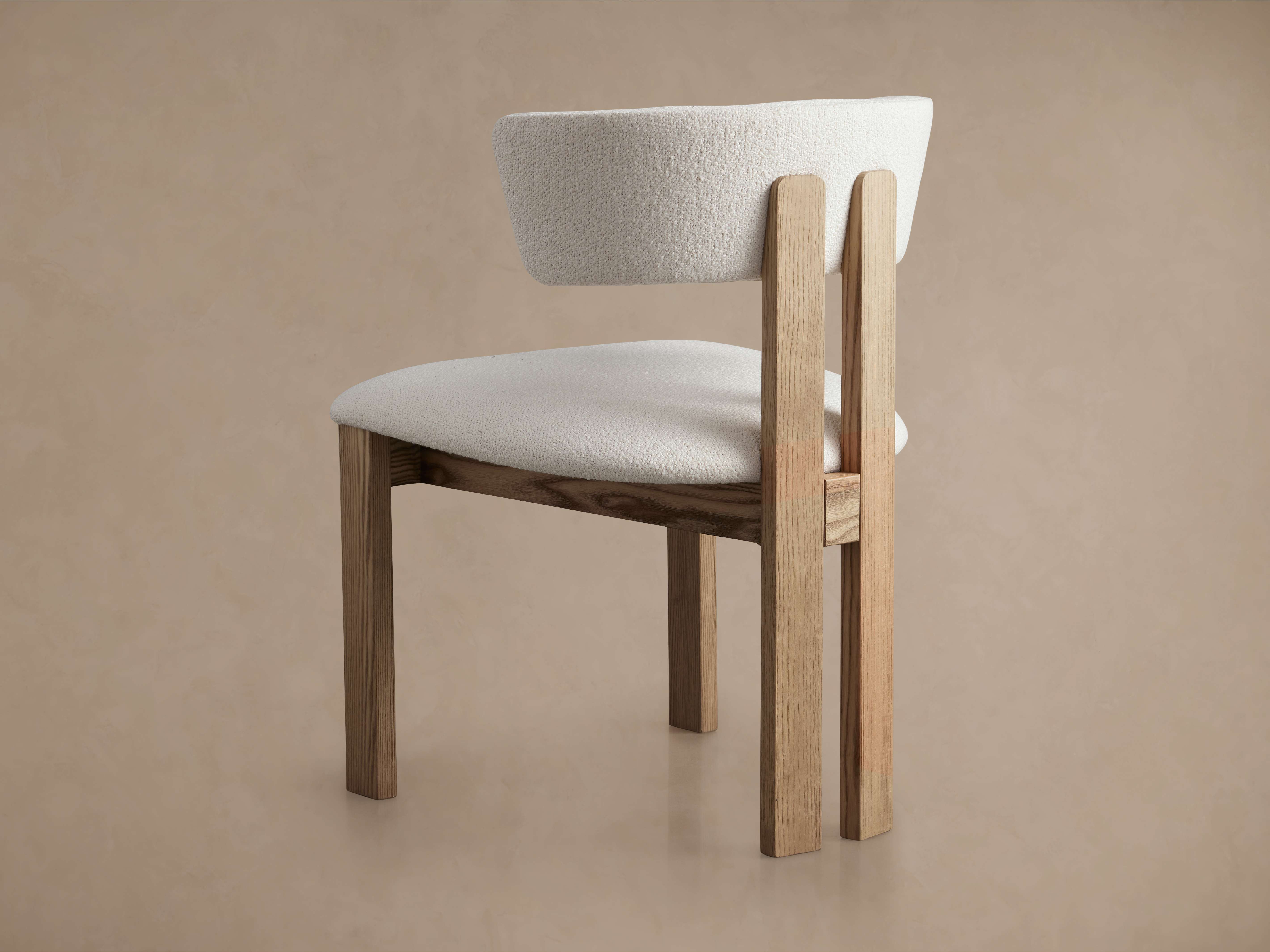 Rodin Dining Side Chair in Matera Earth / Vesuvio Black