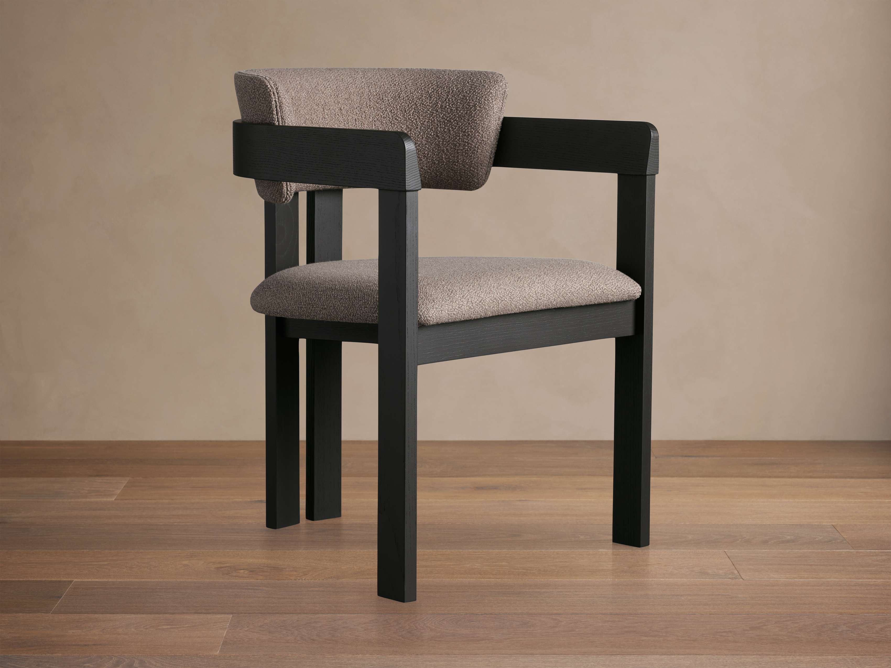 Rodin Dining Arm Chair in Vesuvio Black