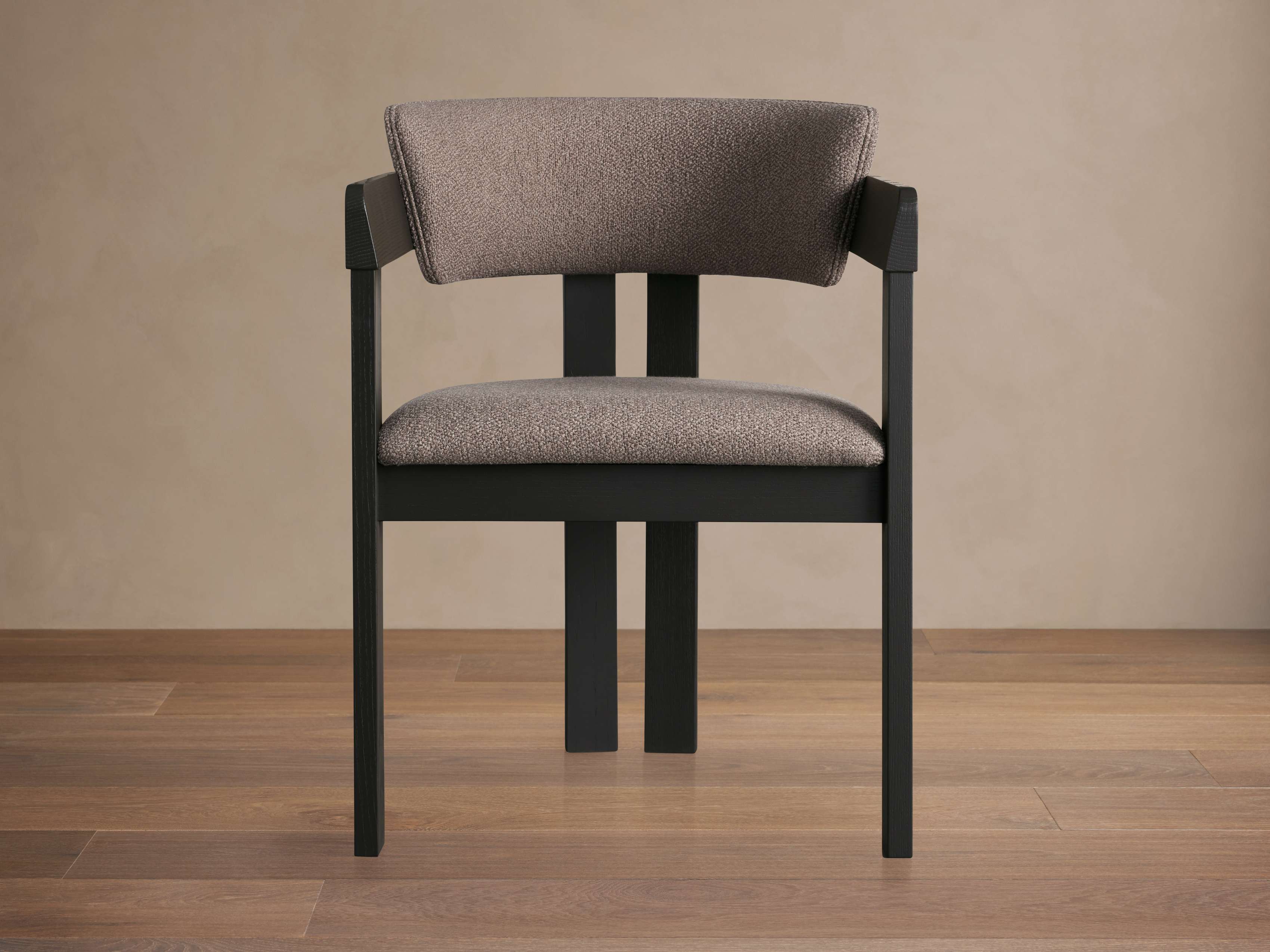 Rodin Dining Arm Chair in Vesuvio Black