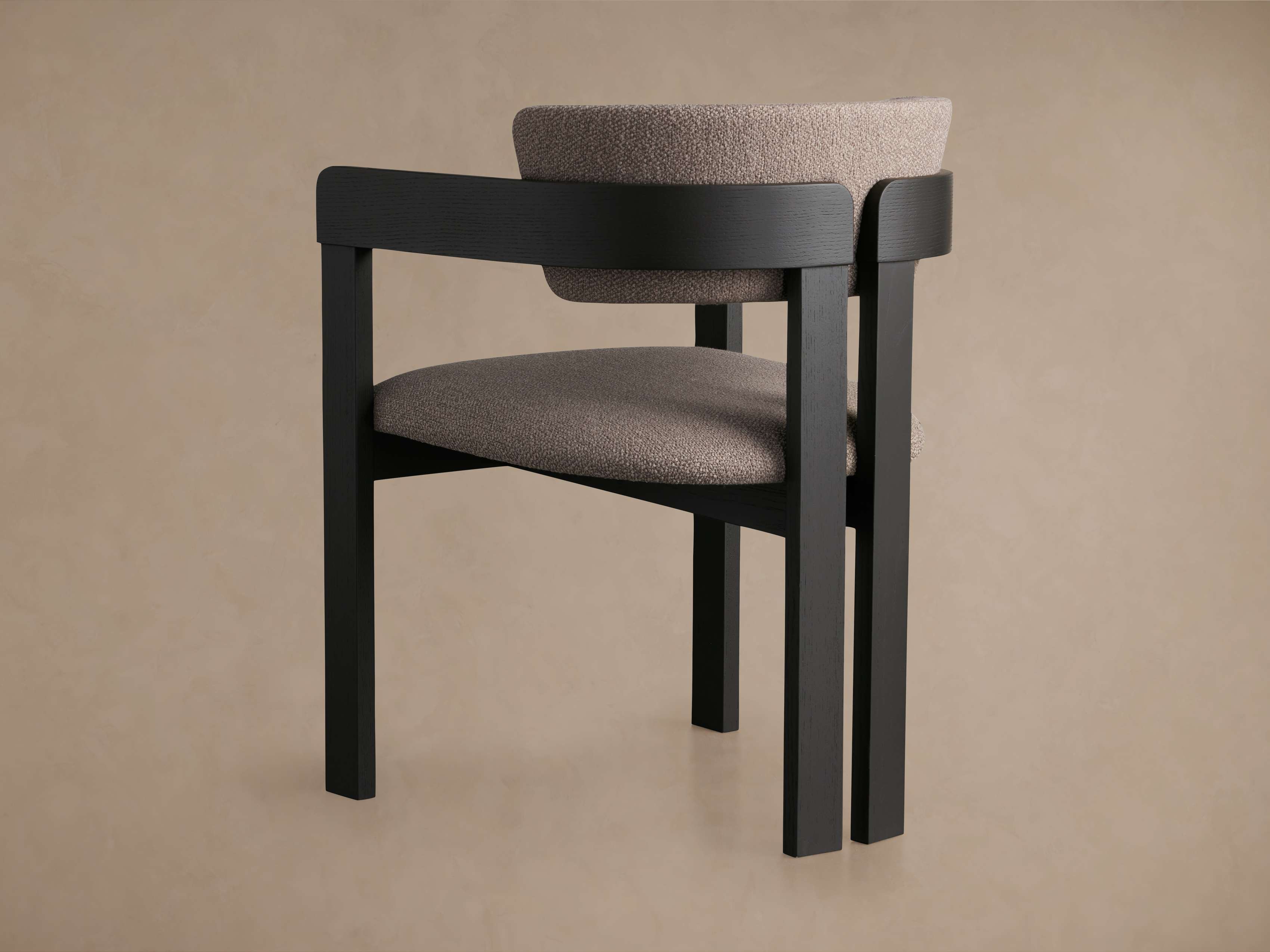 Rodin Dining Arm Chair in Vesuvio Black