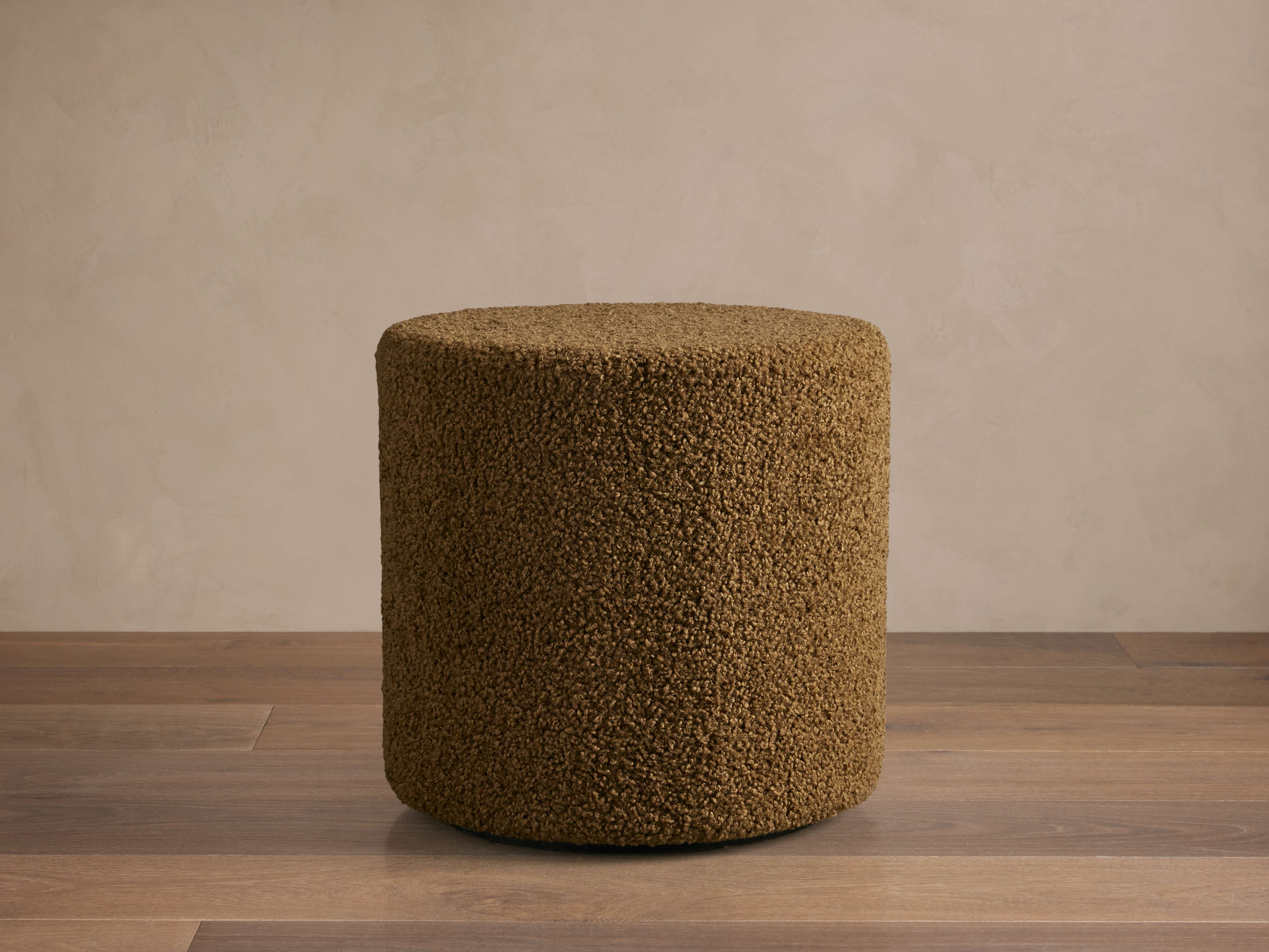 Arhaus Faux Sherpa Pouf - Thumbnail 3