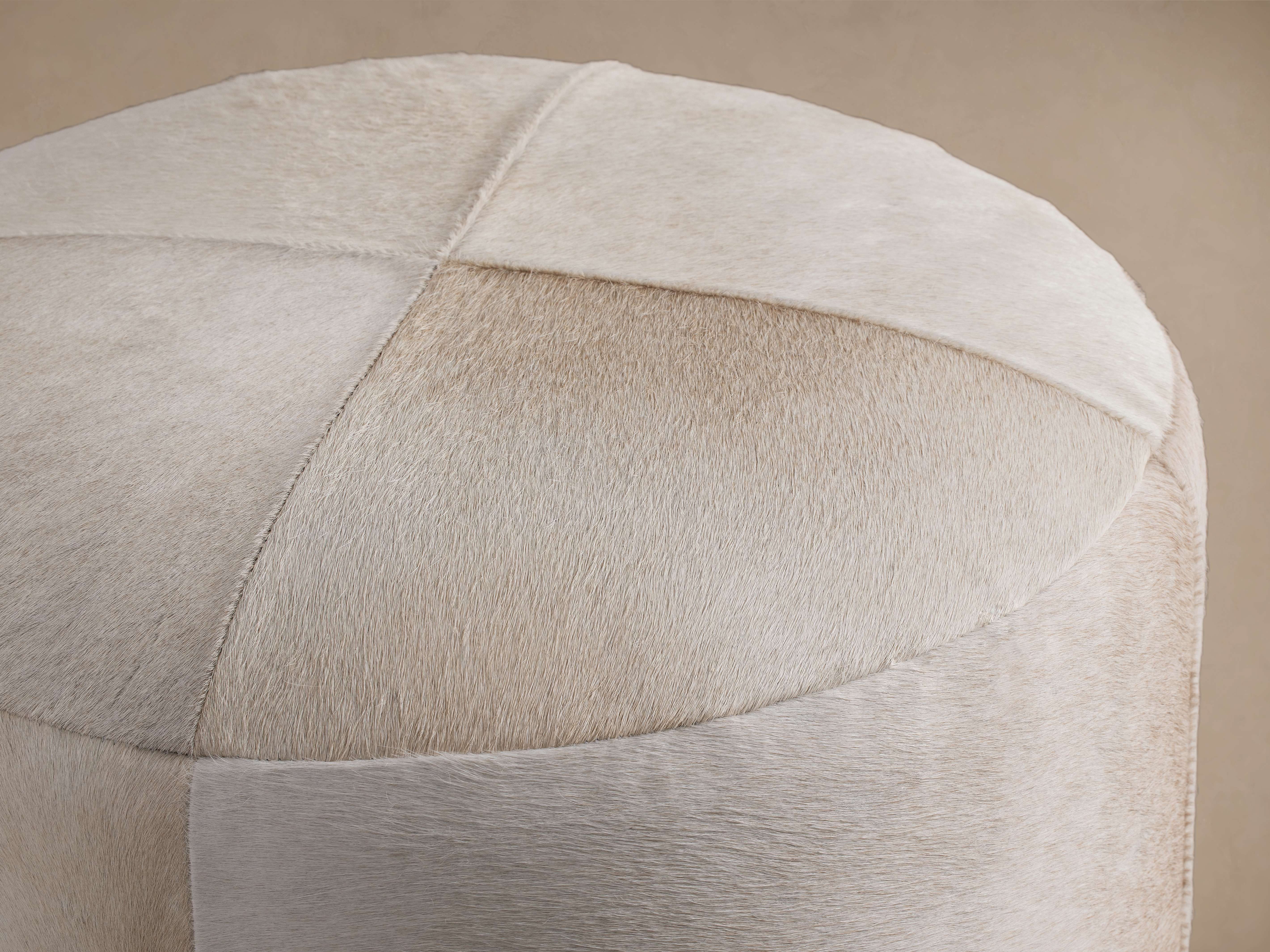 Round Hide Pouf