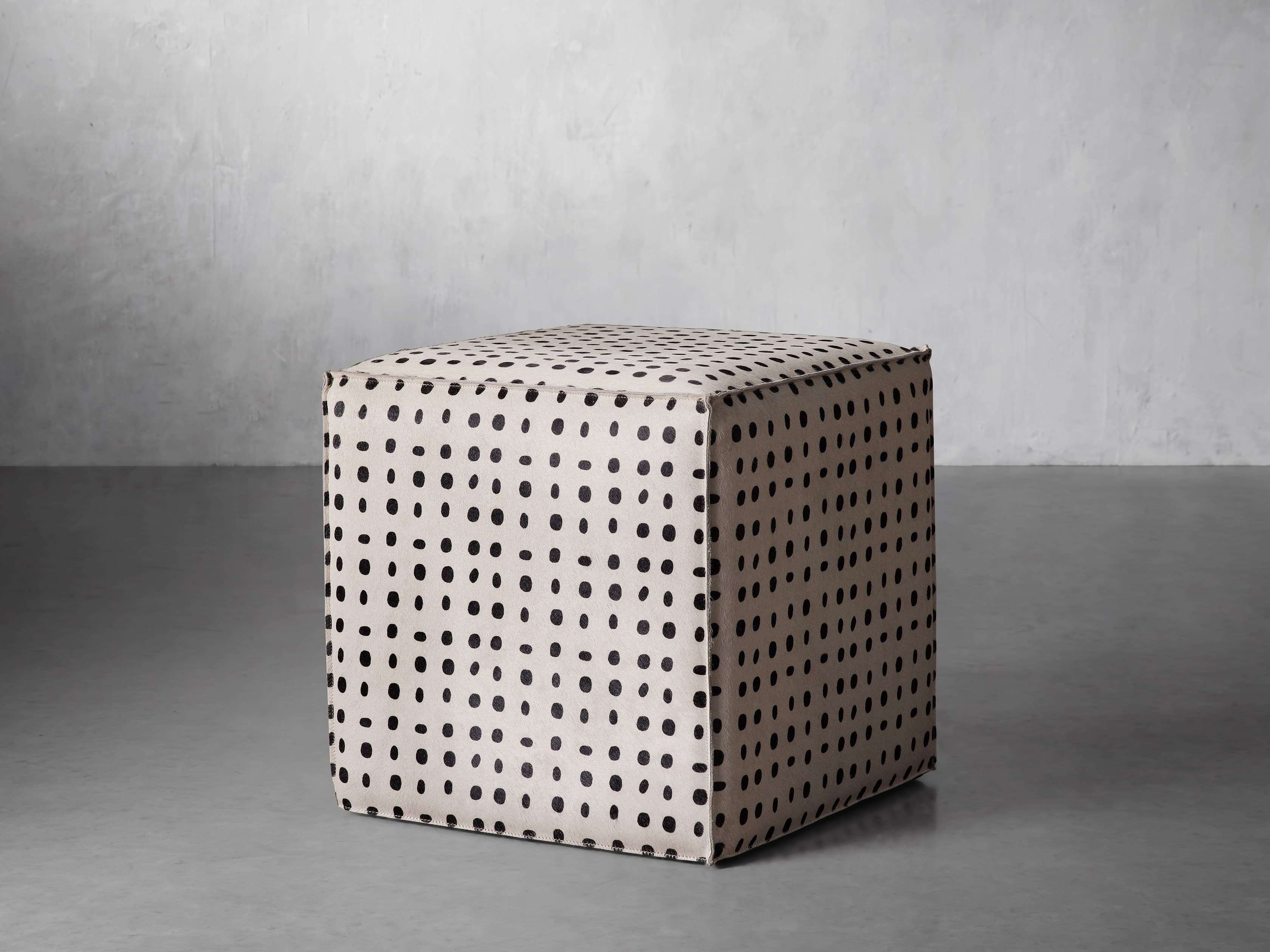 Dotted Hide Pouf