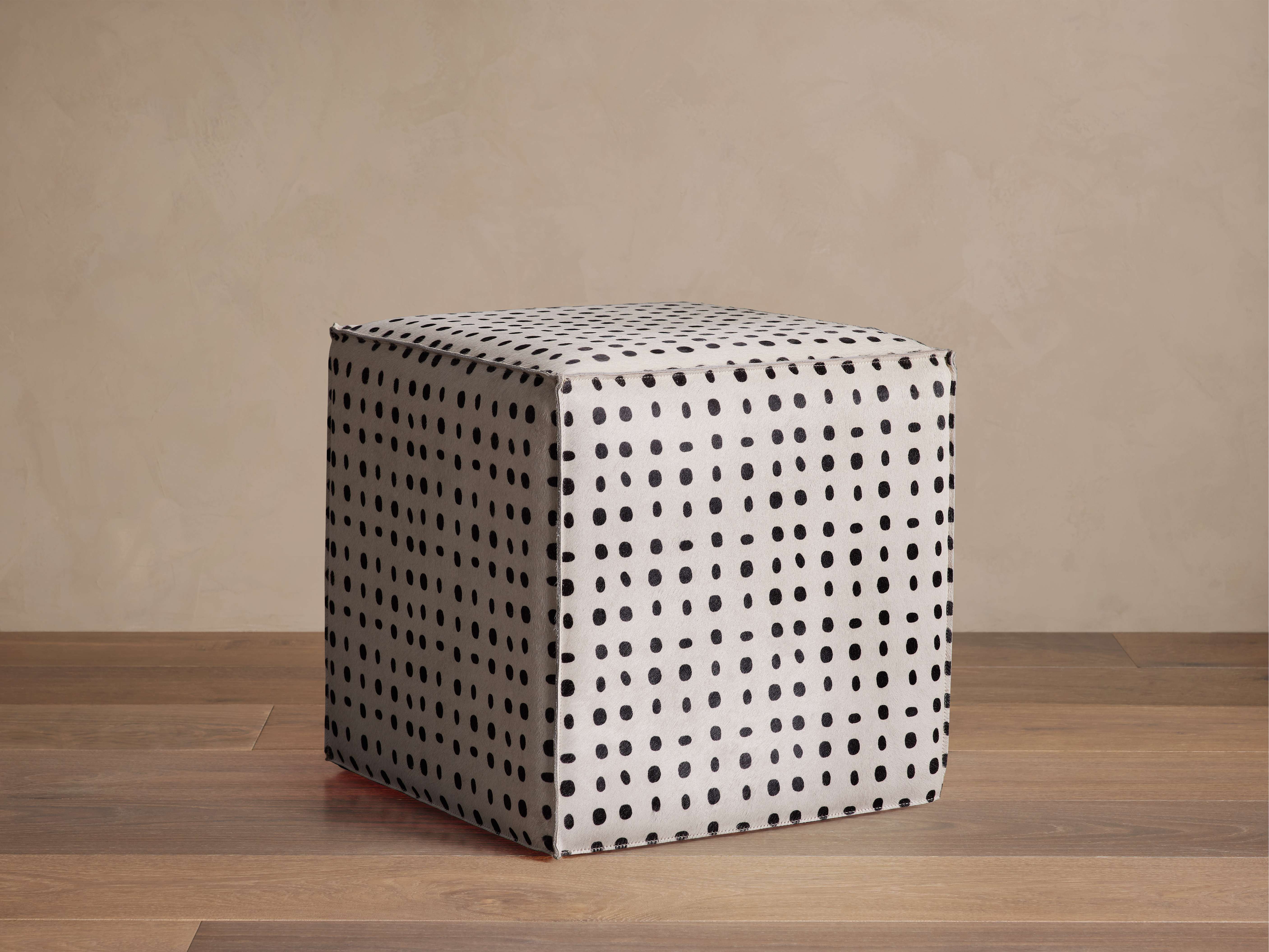 Dotted Hide Pouf - Thumbnail 3