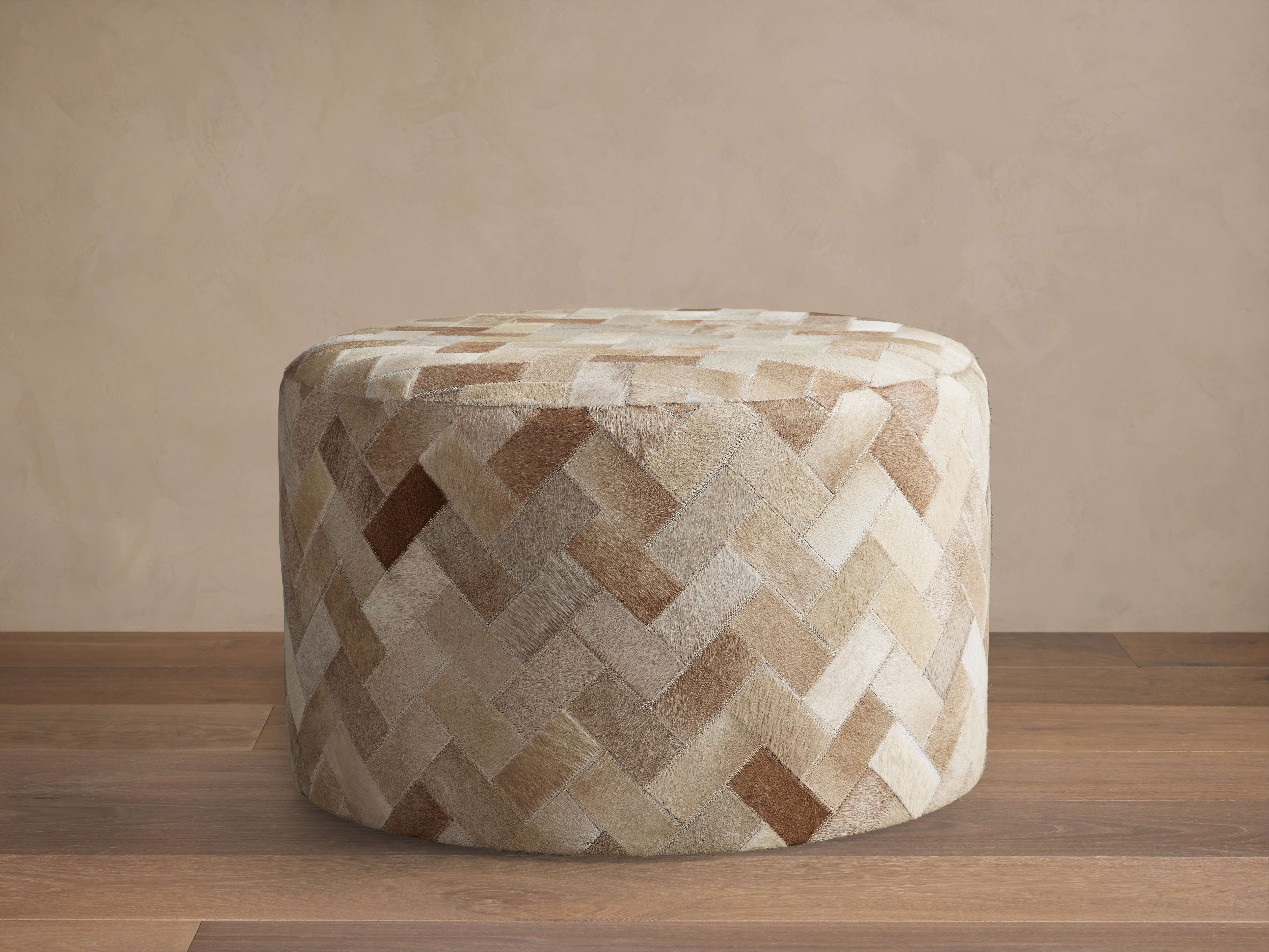 Fairfield Hair on Hide Pouf