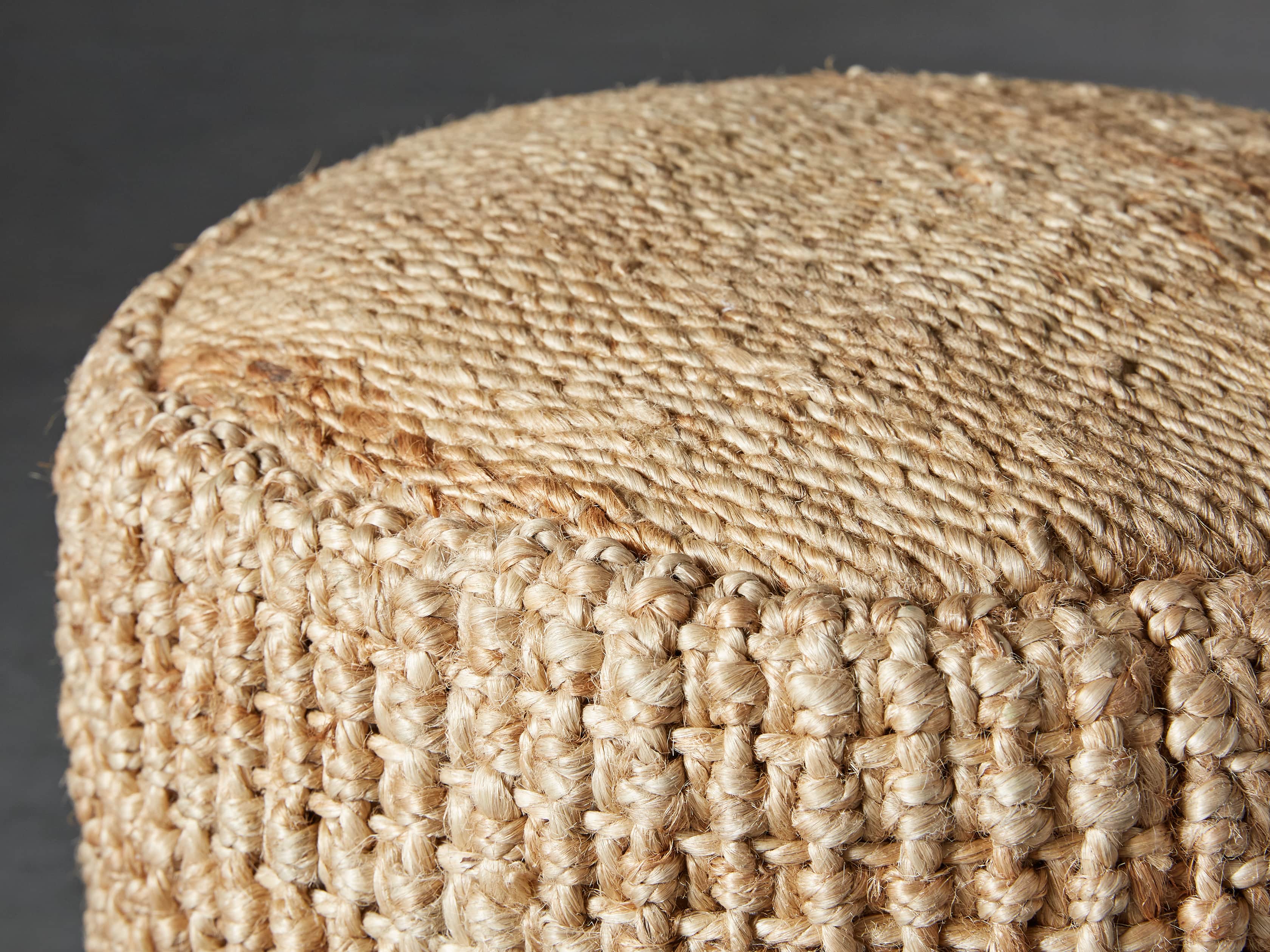 Laos Jute Pouf - Thumbnail 2