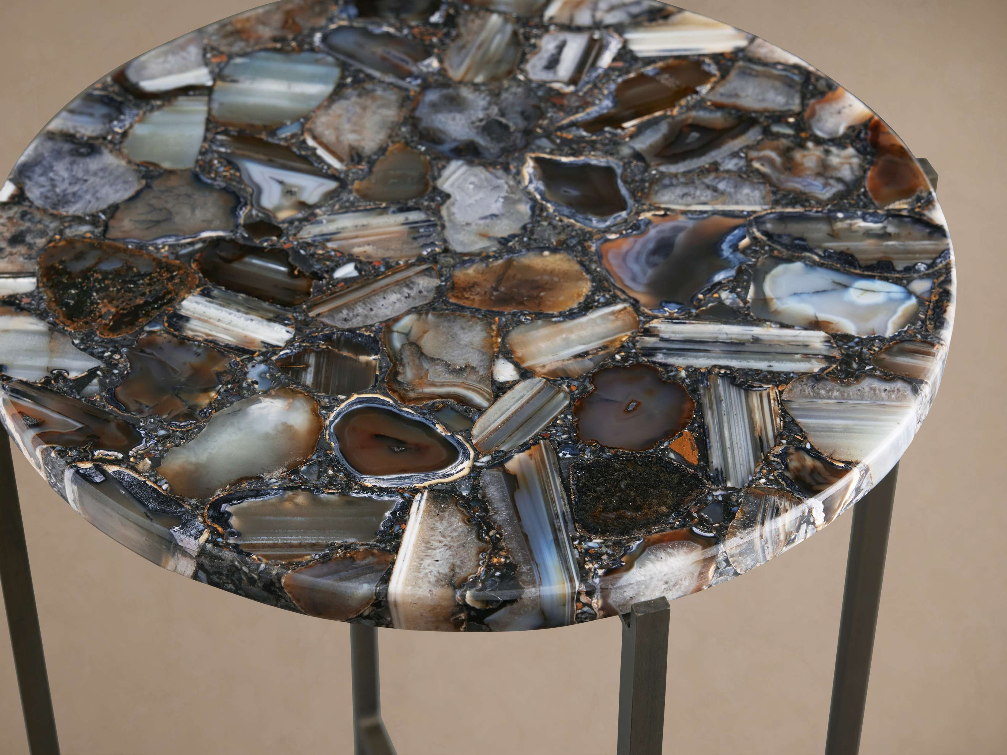 Ludlow Gold Pyrite Martini Table