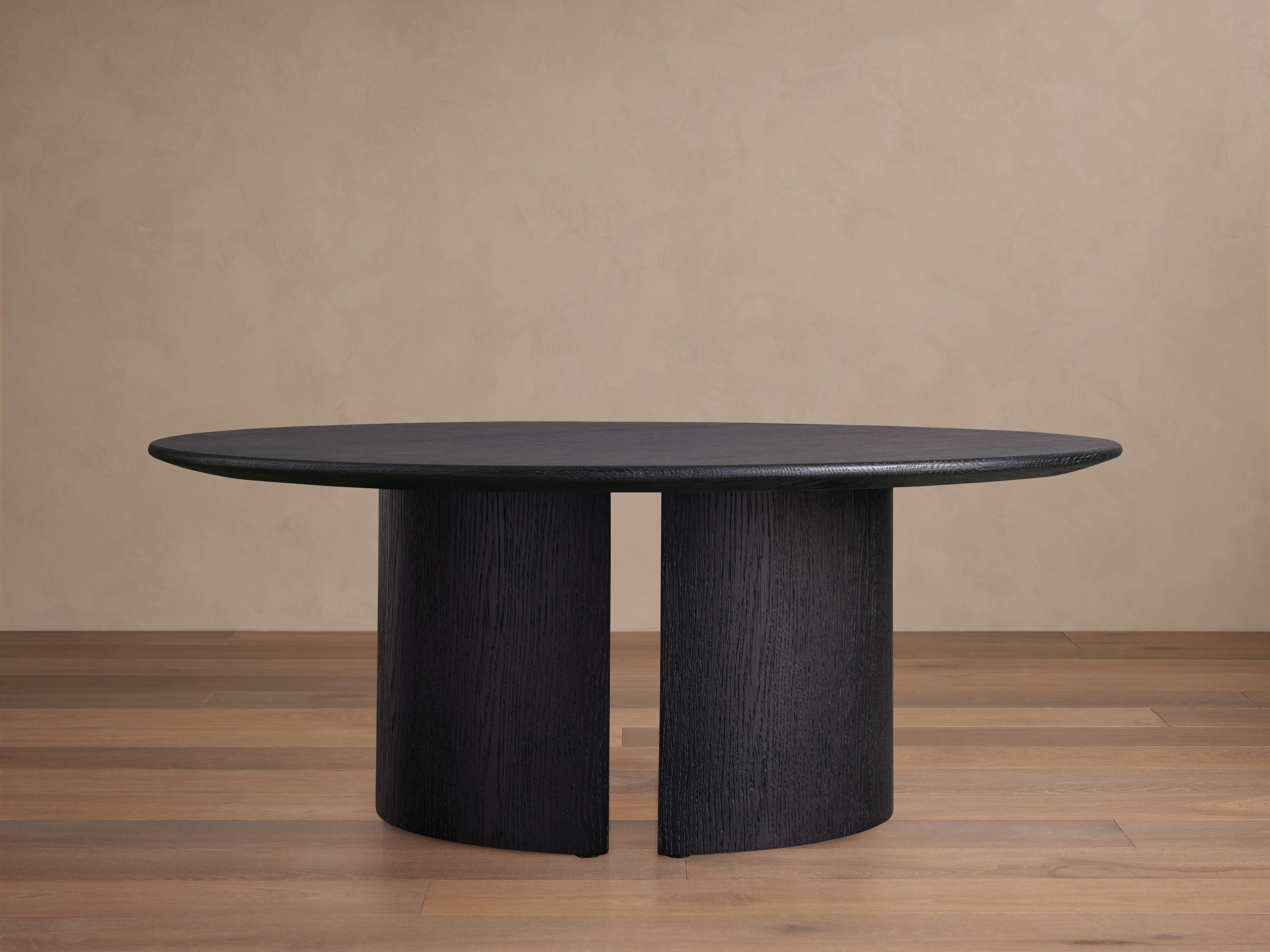 Saint Germain Round Wood Coffee Table with Dauphine Base