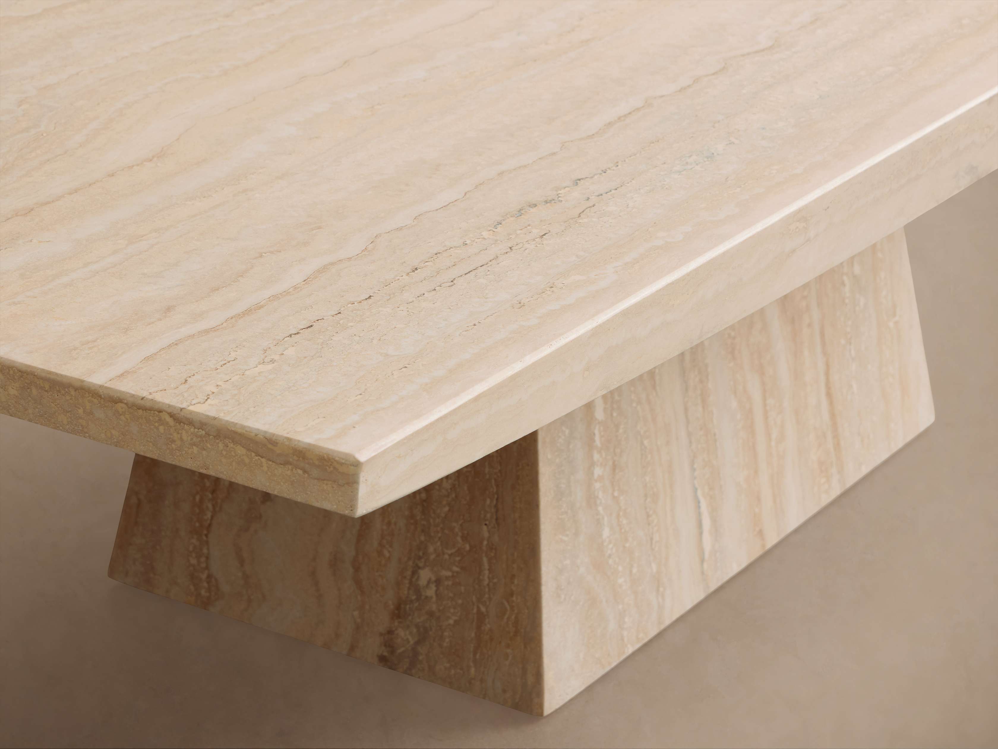 Ilaria Coffee Table in Light Travertine