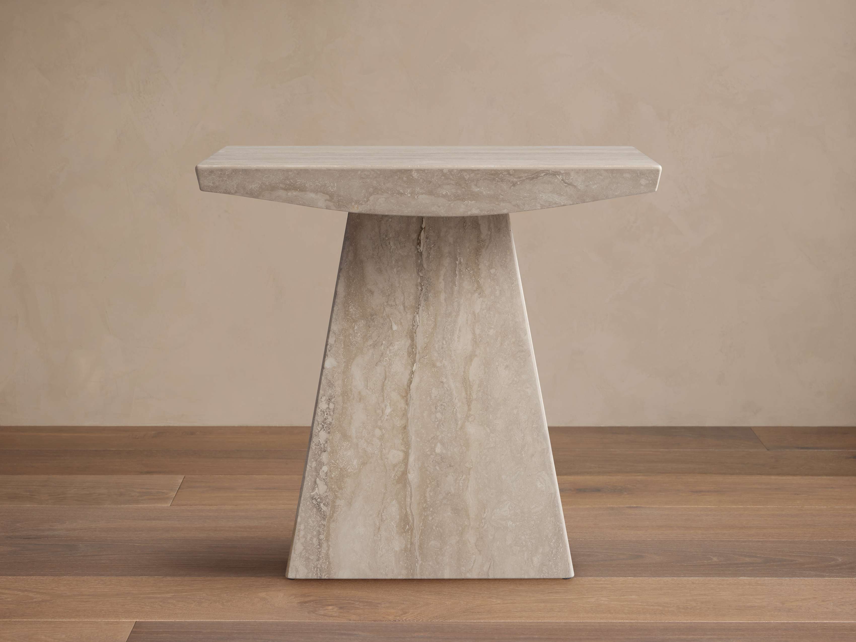 Ilaria End Table in Light Travertine