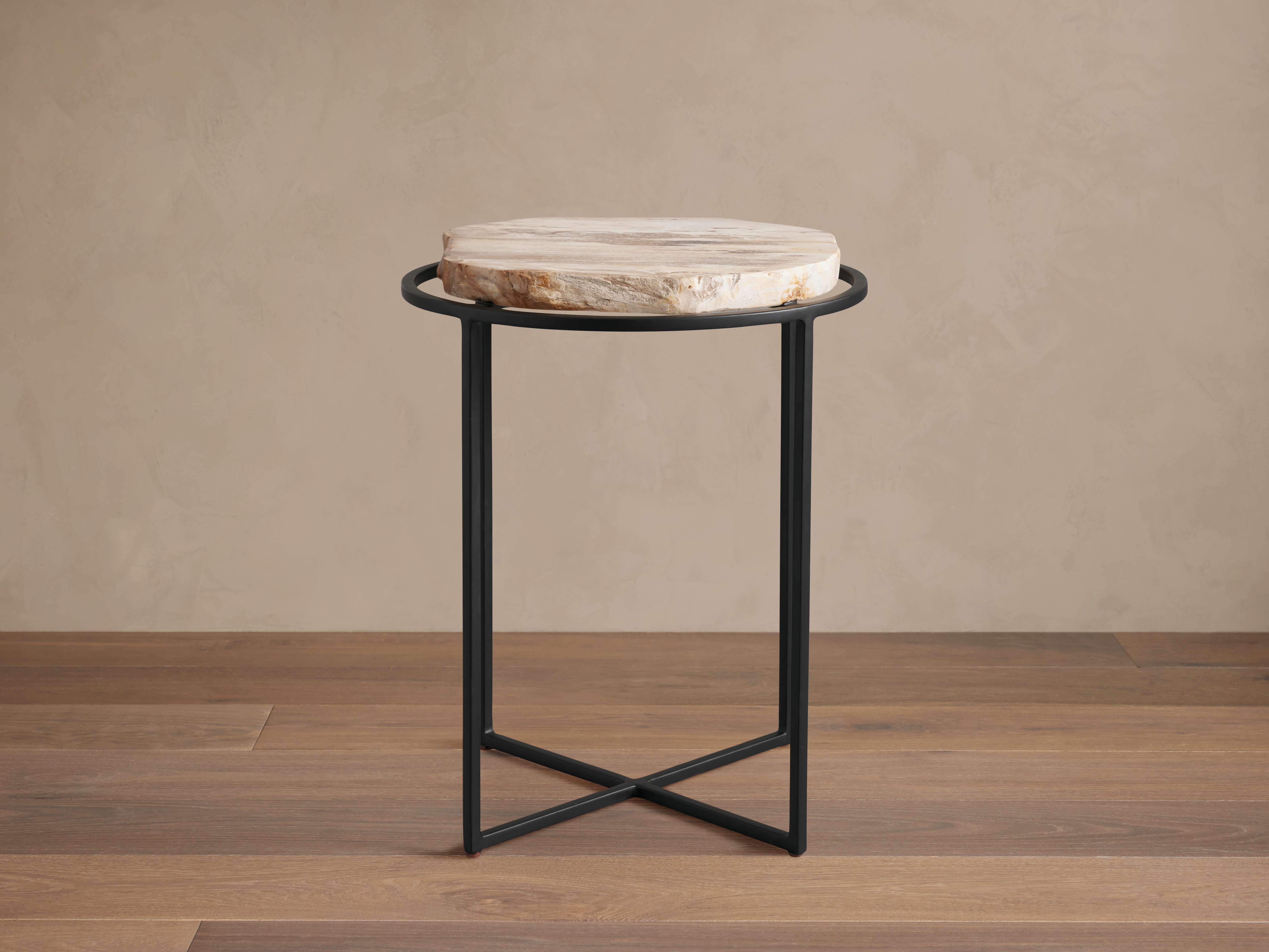 Arhaus Petrified Side Table