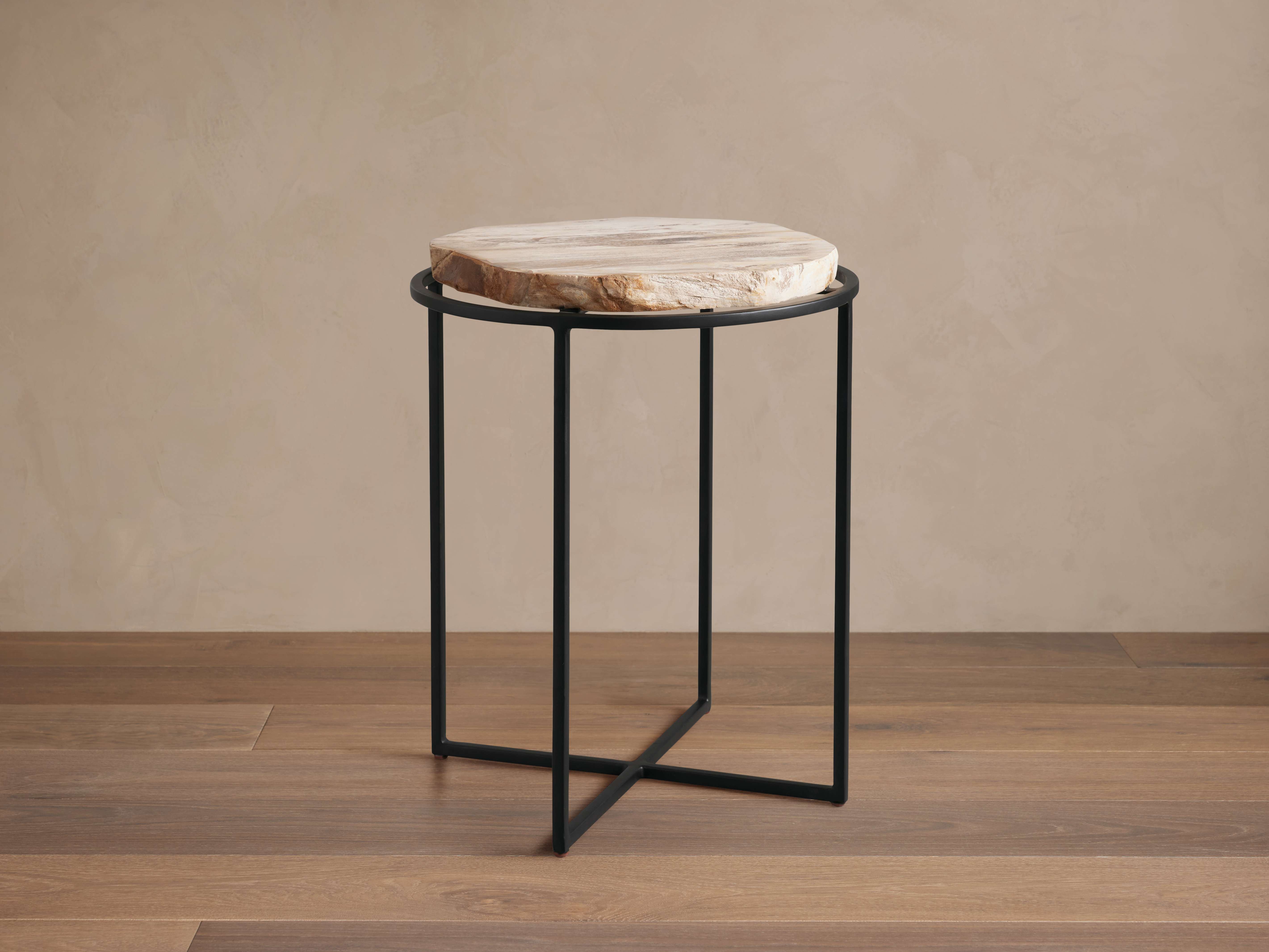 Arhaus Petrified Side Table - Thumbnail 3