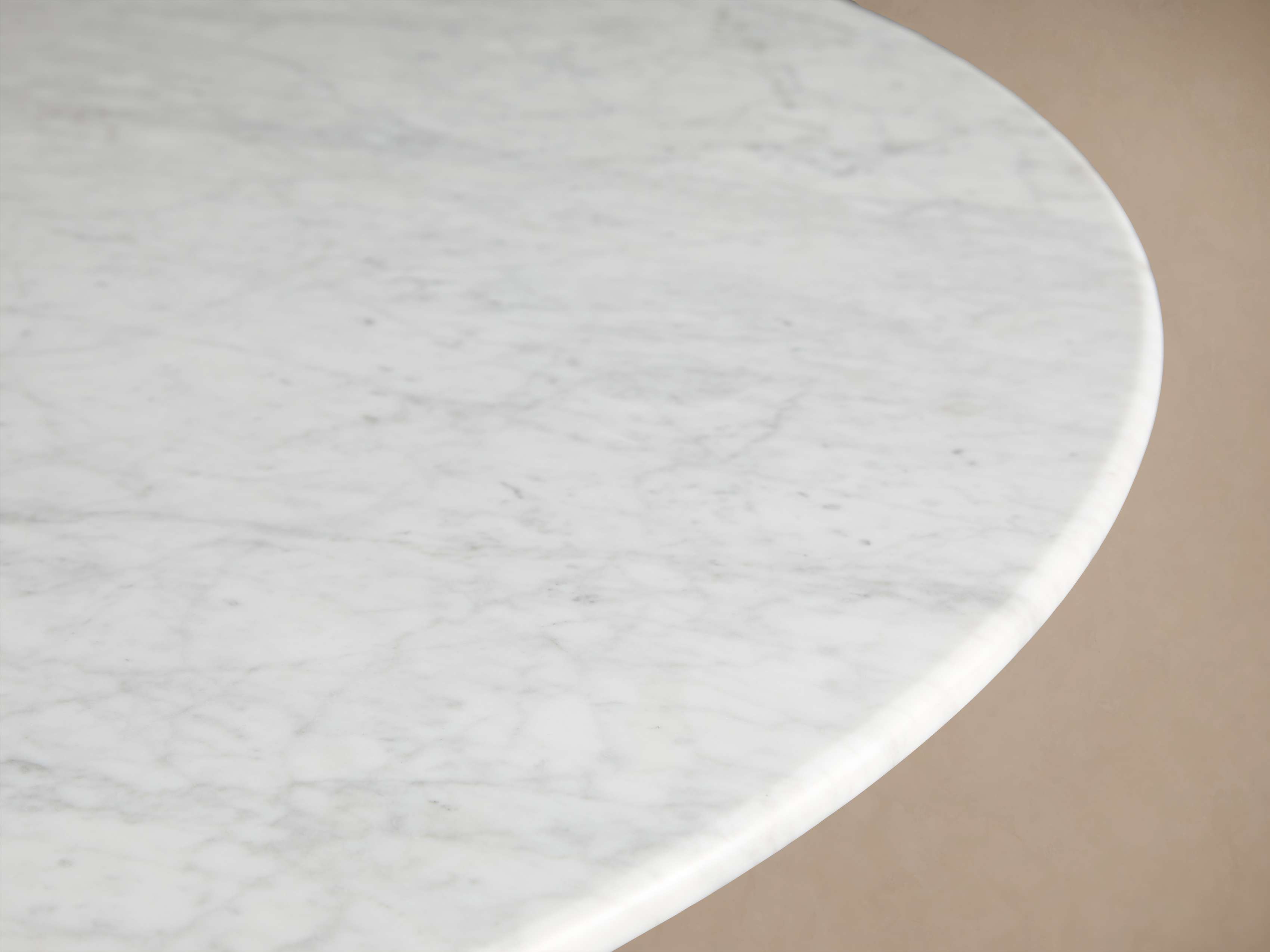 Saint Germain Round Stone Coffee Table with Rennes Base