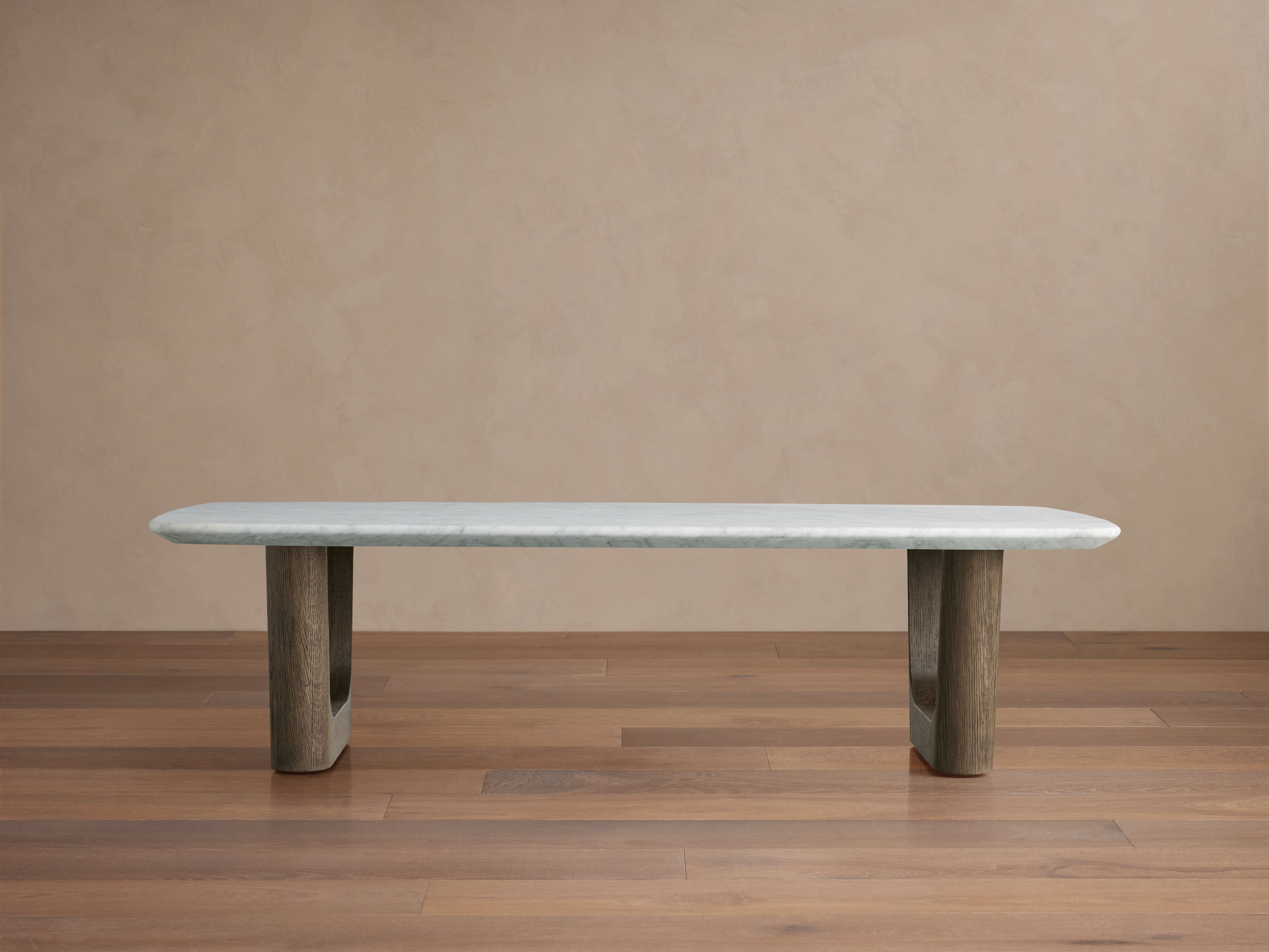Saint Germain Stone Coffee Table with Rennes Base - Thumbnail 4