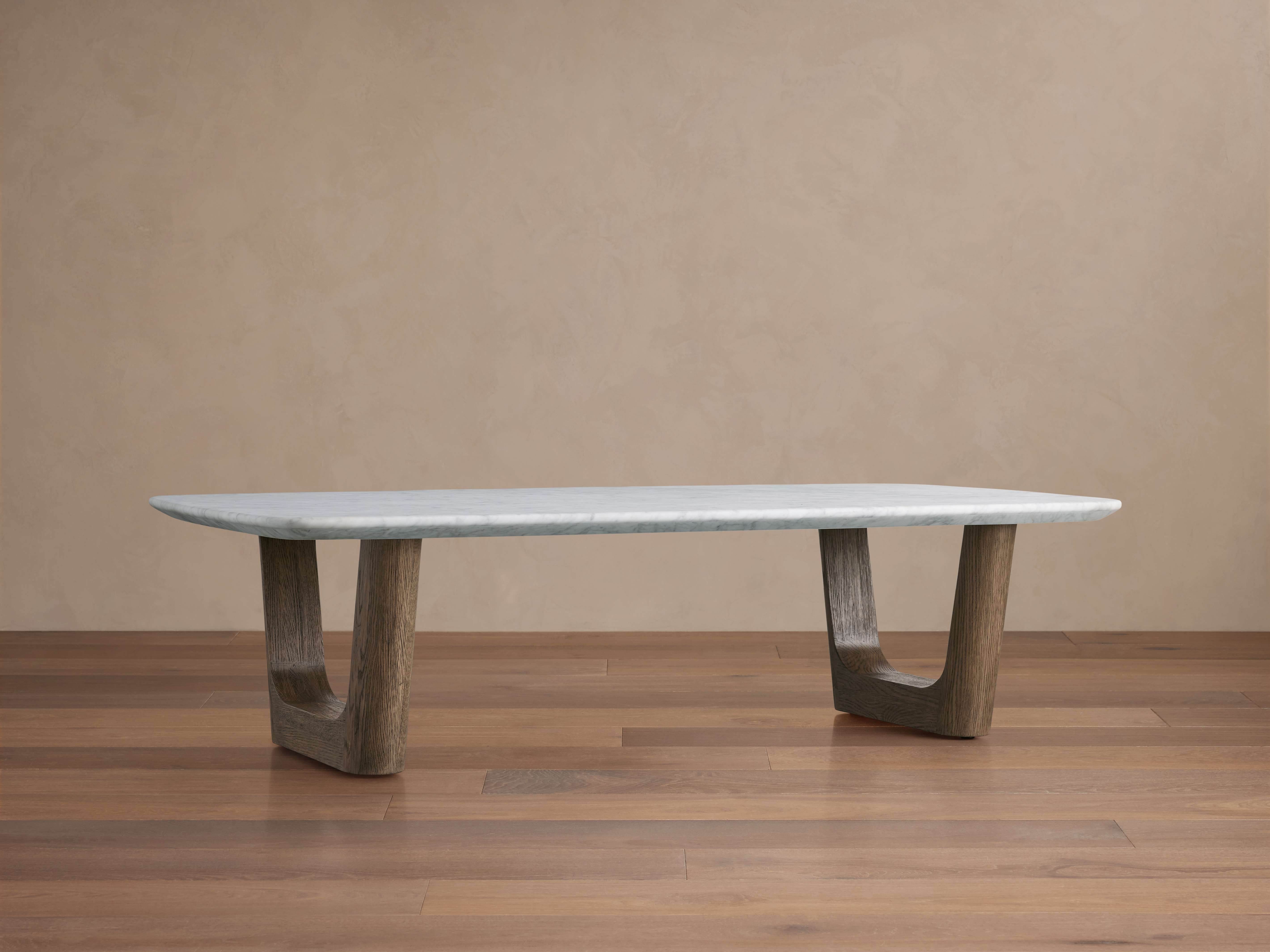 Saint Germain Stone Coffee Table with Rennes Base - Thumbnail 3