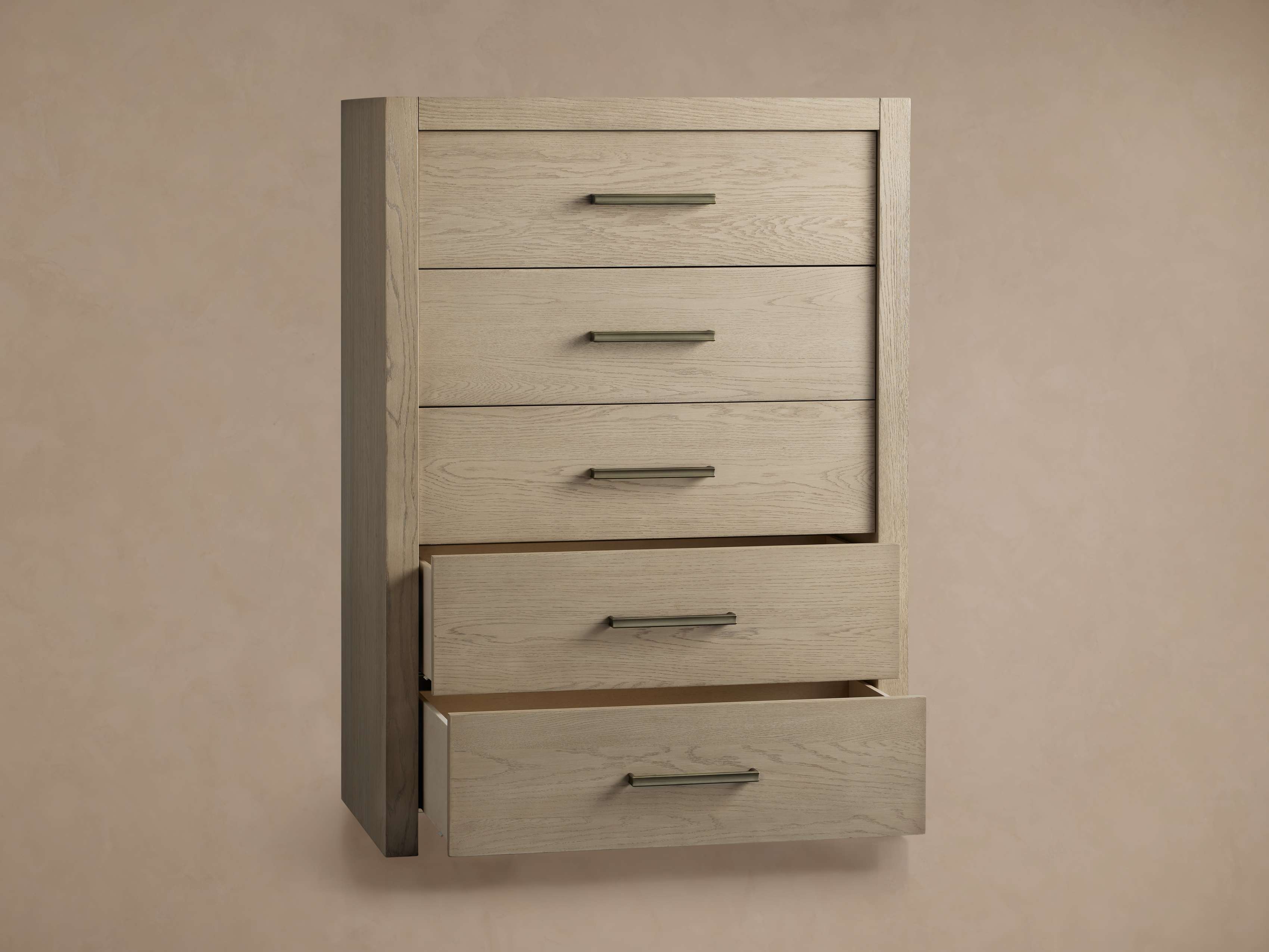 five drawer wood dresser Traditional Vivienne 5-Drawer Solid minimalist pulls Bodhi Five-Drawer Dresser  Arhaus