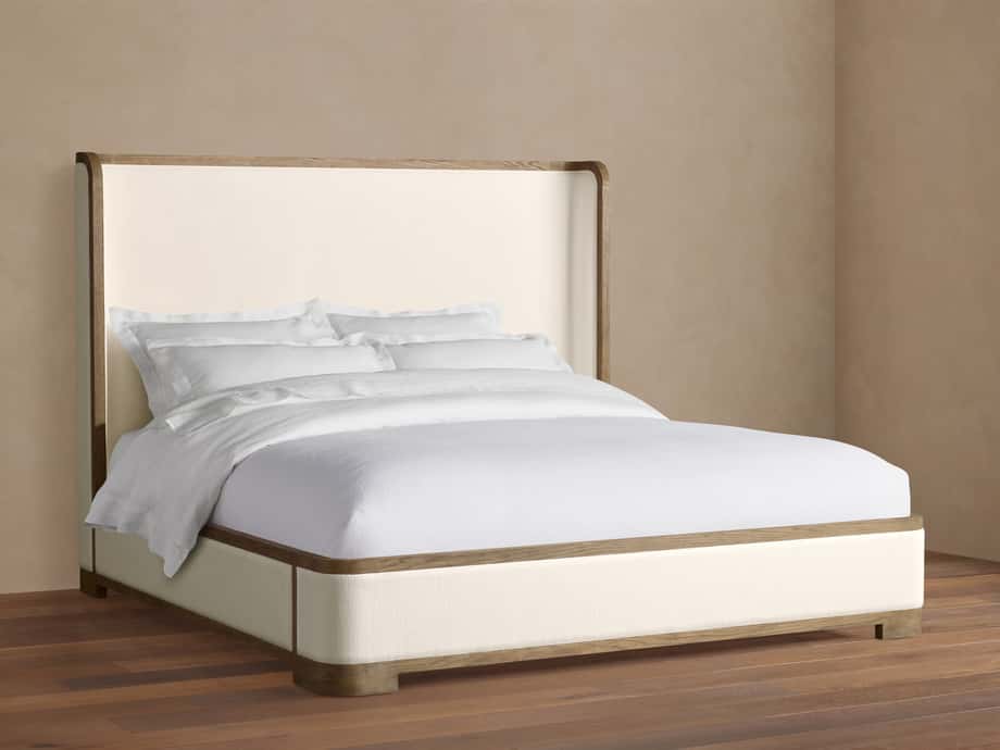 Darien Curved Shelter Bed in Izzy Snow
