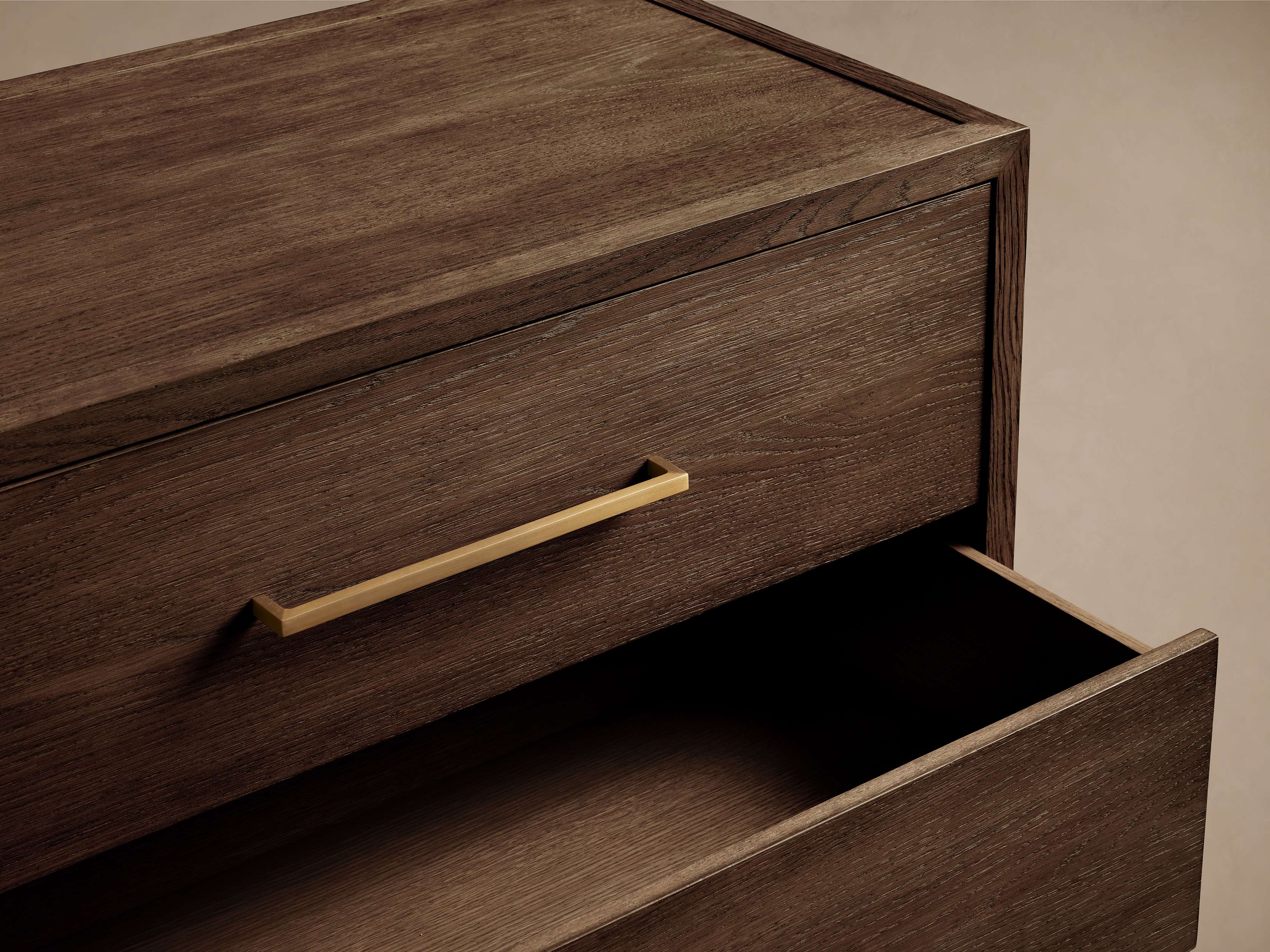 brown dresser gold handles 6-Drawer Wood Dresser by Boll & Branch