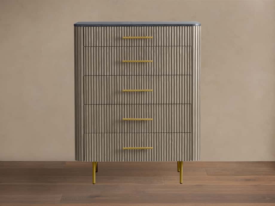 Finnley Five-Drawer Dresser in Liath Smoke