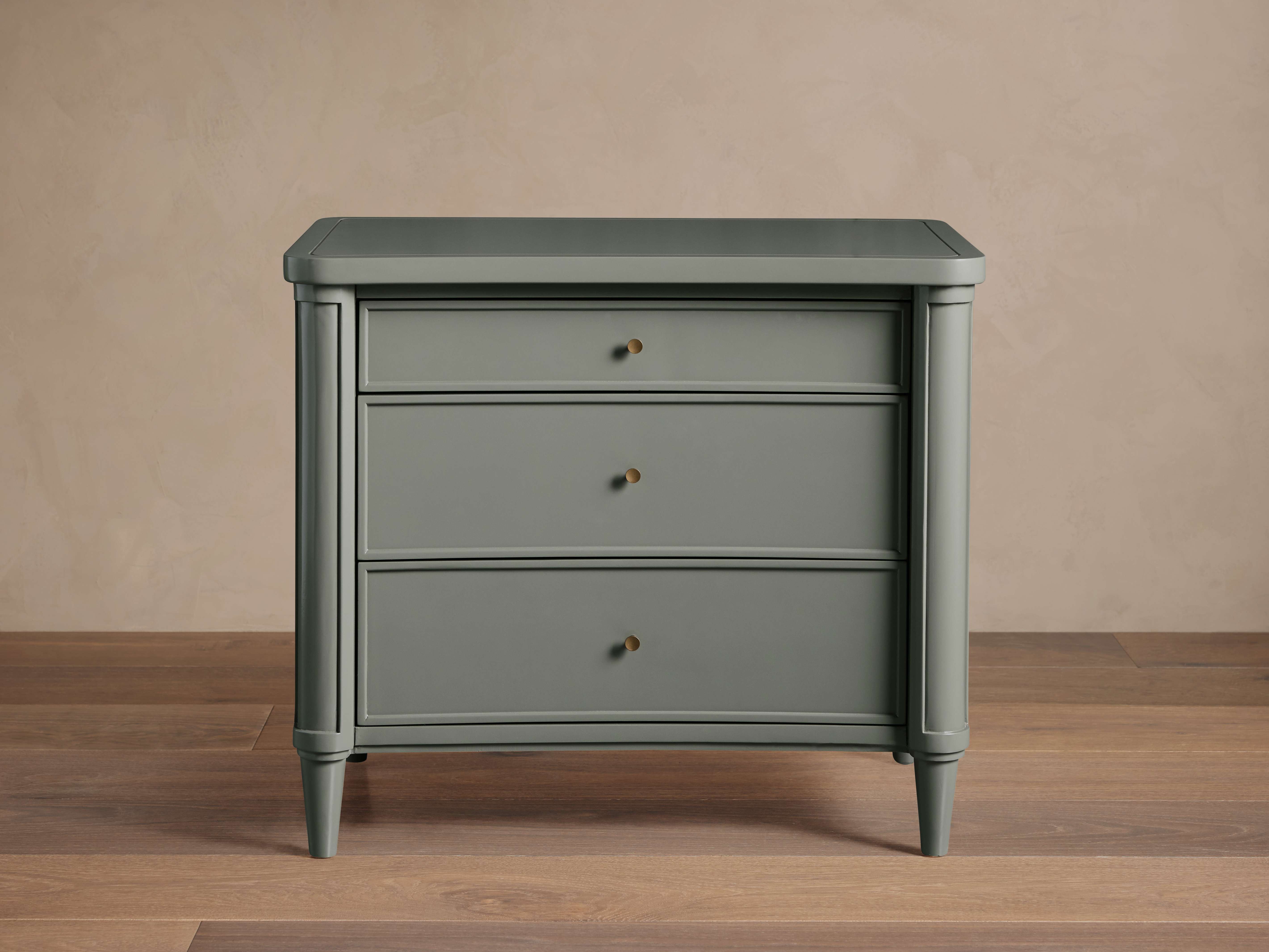 arhaus green dresser Ethan Allen Georgian Green Lacquered Dresser or Credenza, Newly Refinished