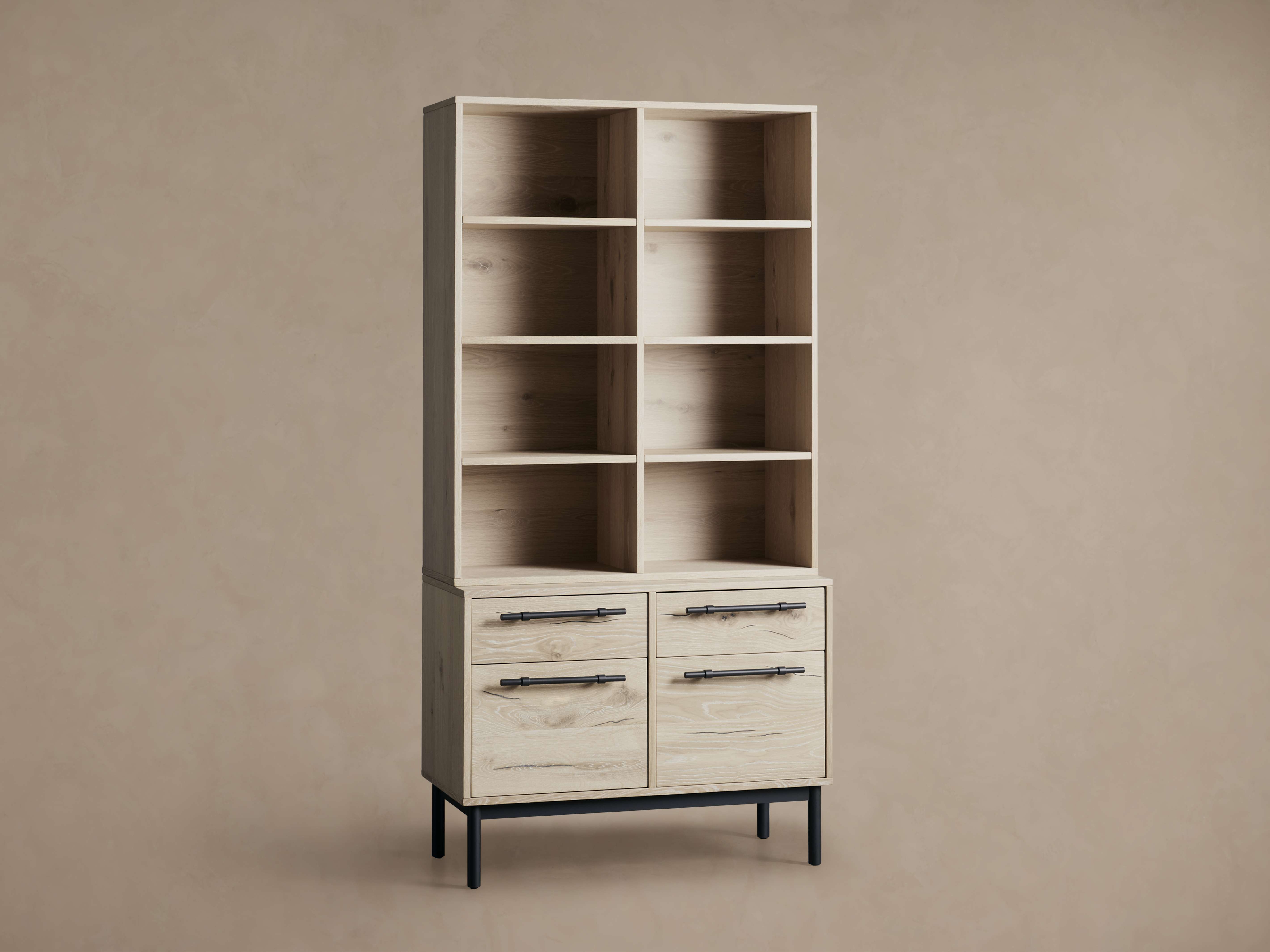 Sullivan Bookcase with File Base