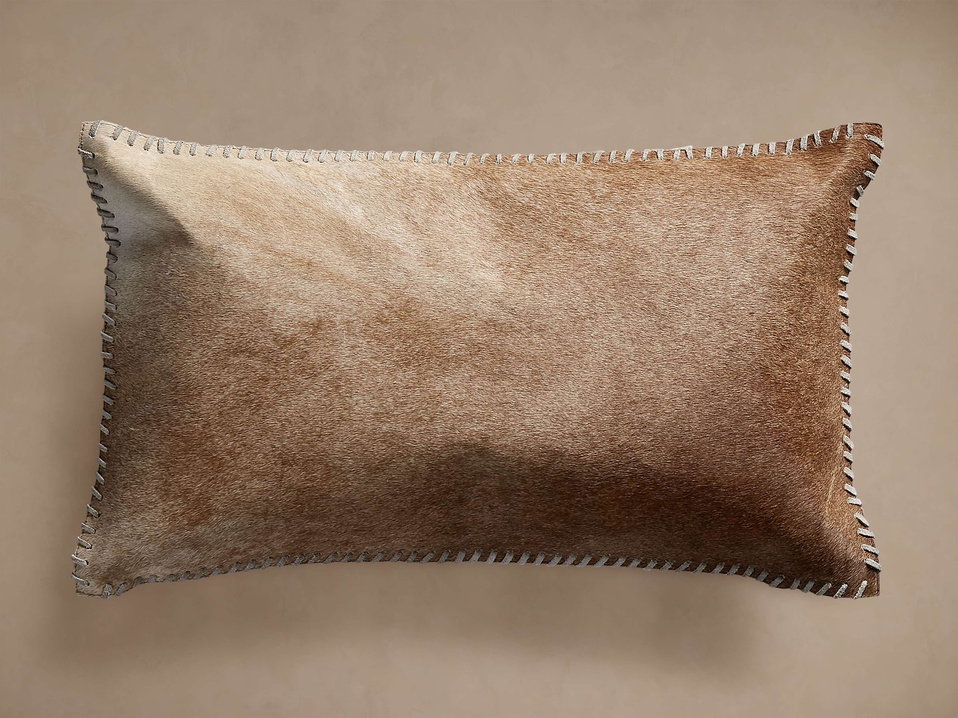 Whipstitch Hide Lumbar Pillow in Tan – Arhaus