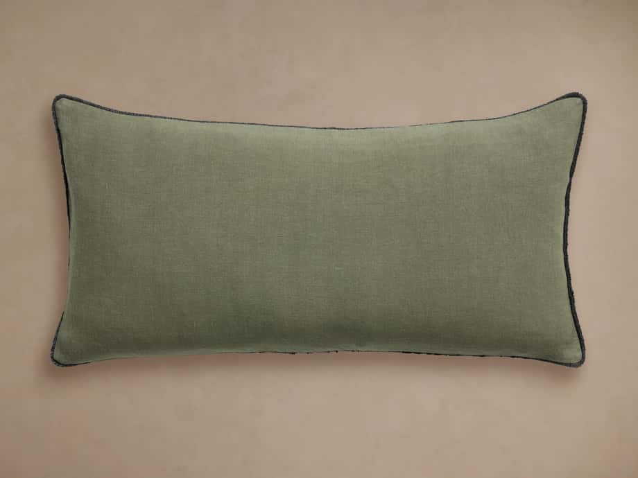 Contrast Edge Lumbar Pillow Cover