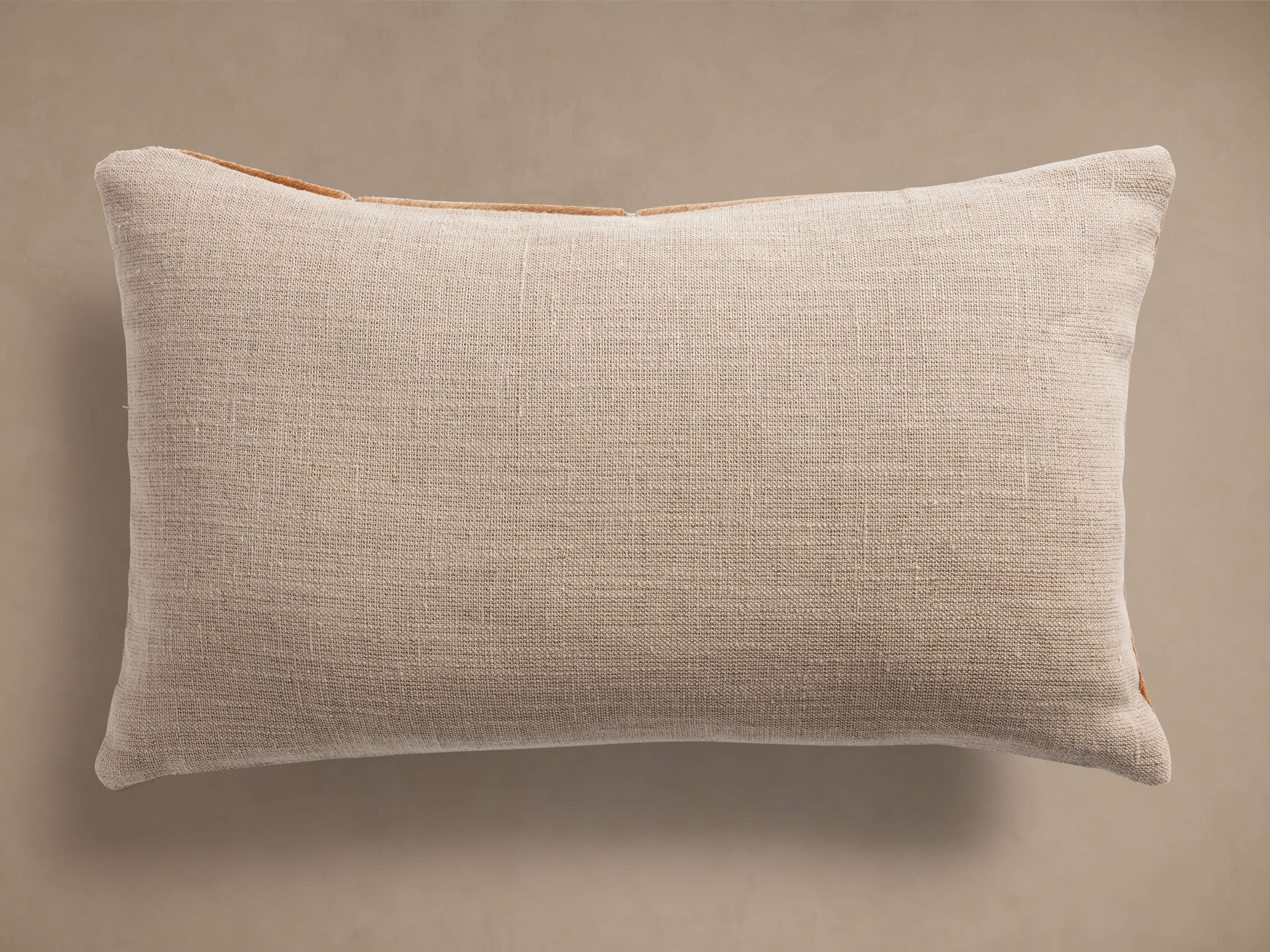 Channel-Stitch Hide Lumbar Pillow Cover - Thumbnail 3