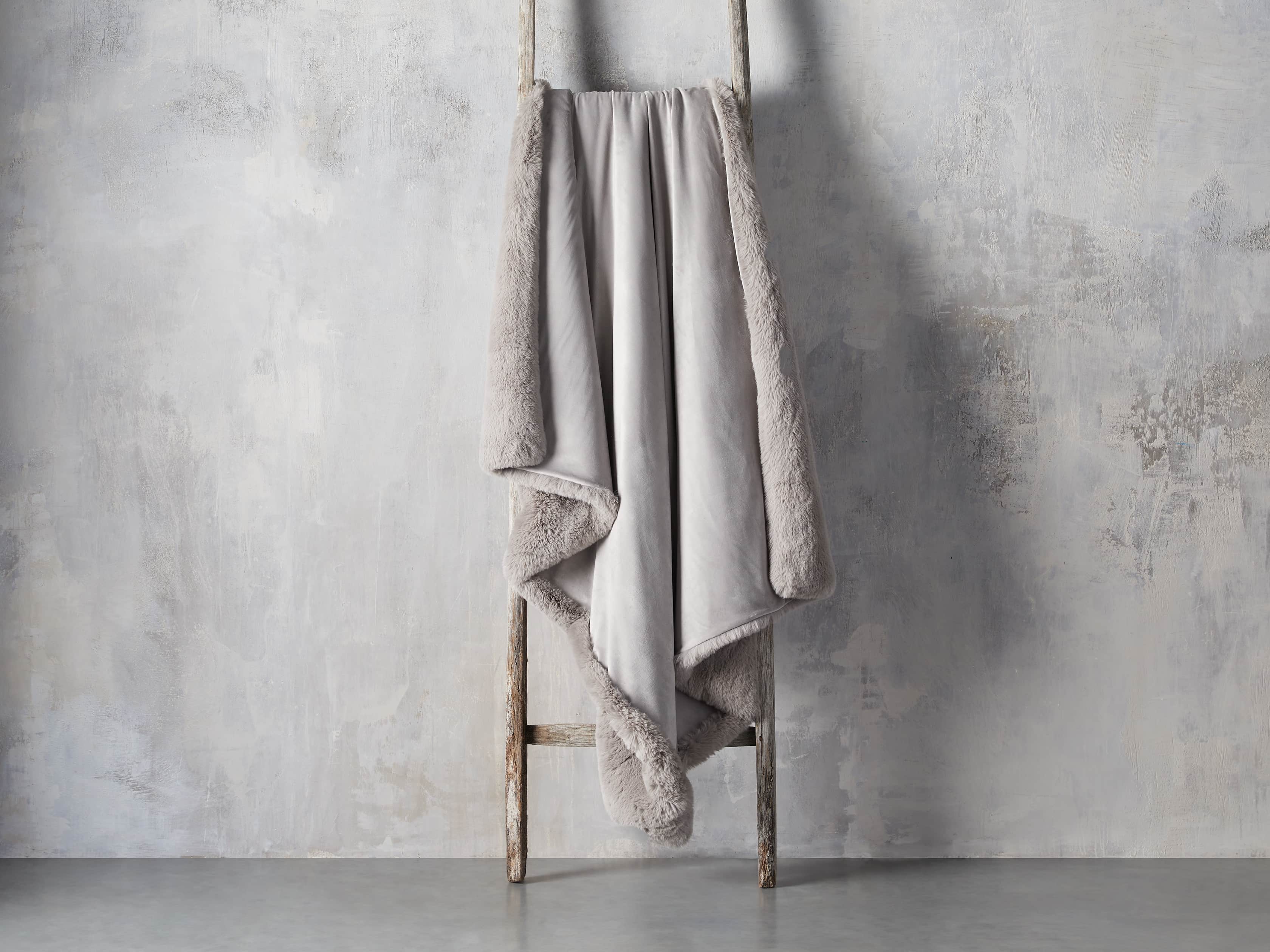 Arhaus Faux Fur Rabbit Throw - Thumbnail 2