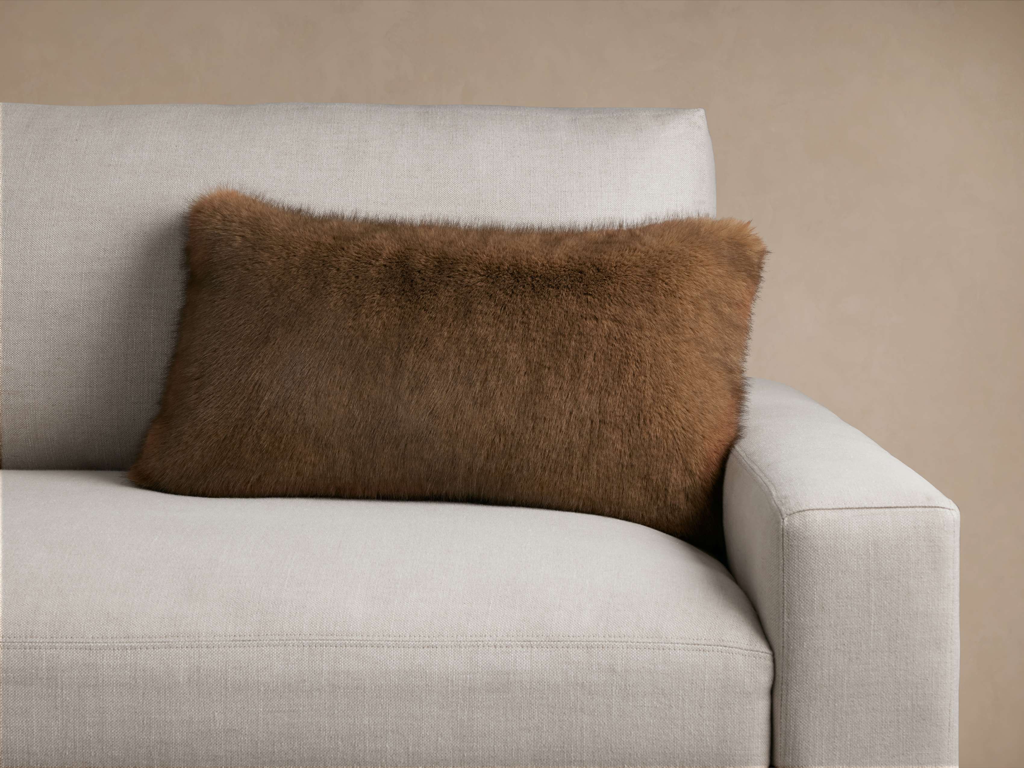 Fairbanks Faux Fur Lumbar Pillow Cover
