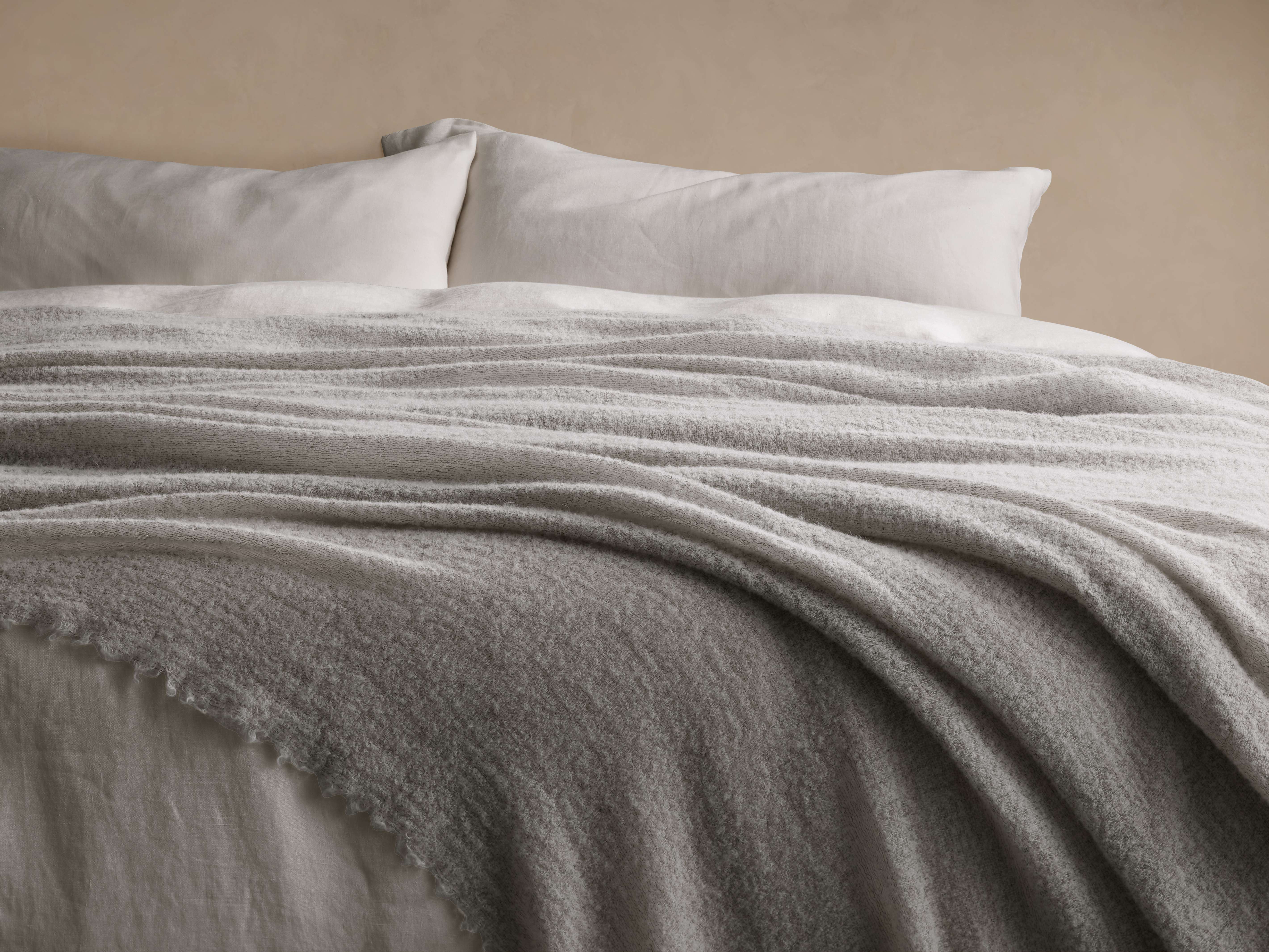 Italian Alpaca Boucle Bed Blanket